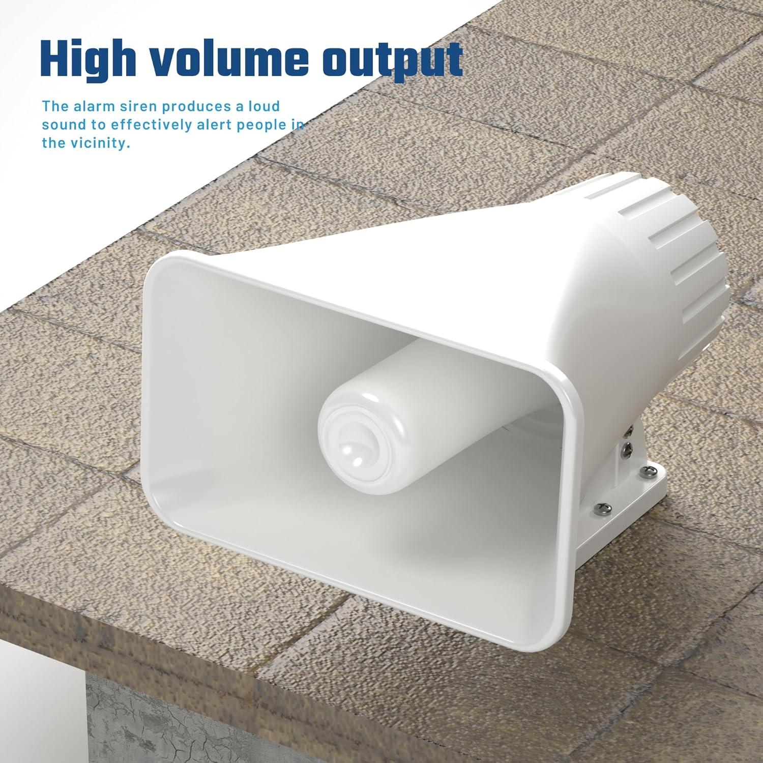 Sirena de Alarma 150dB 30W High Eagle con Soporte