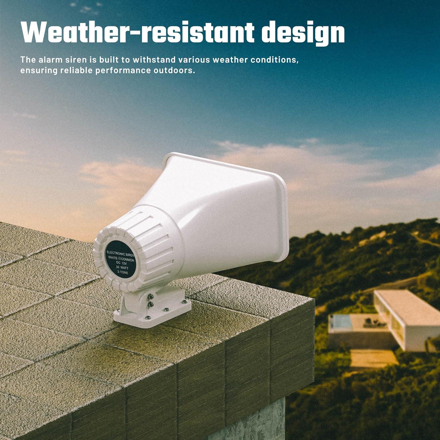 Sirena de Alarma 150dB 30W High Eagle con Soporte