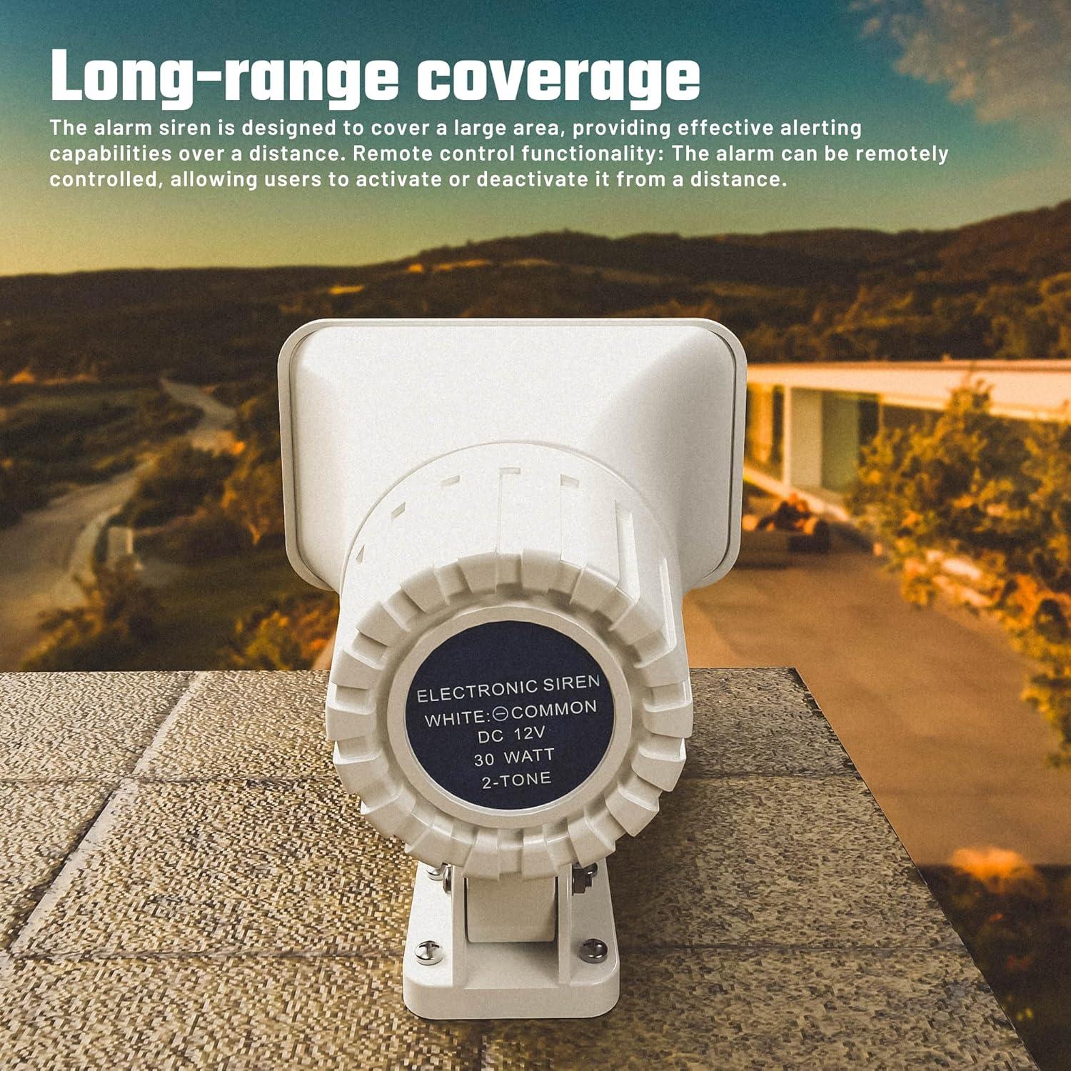 Sirena de Alarma 150dB 30W High Eagle con Soporte