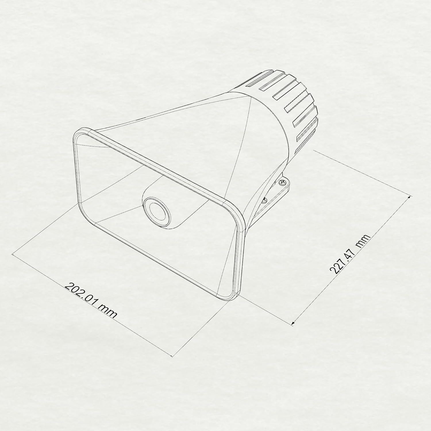 Sirena de Alarma 150dB 30W High Eagle con Soporte