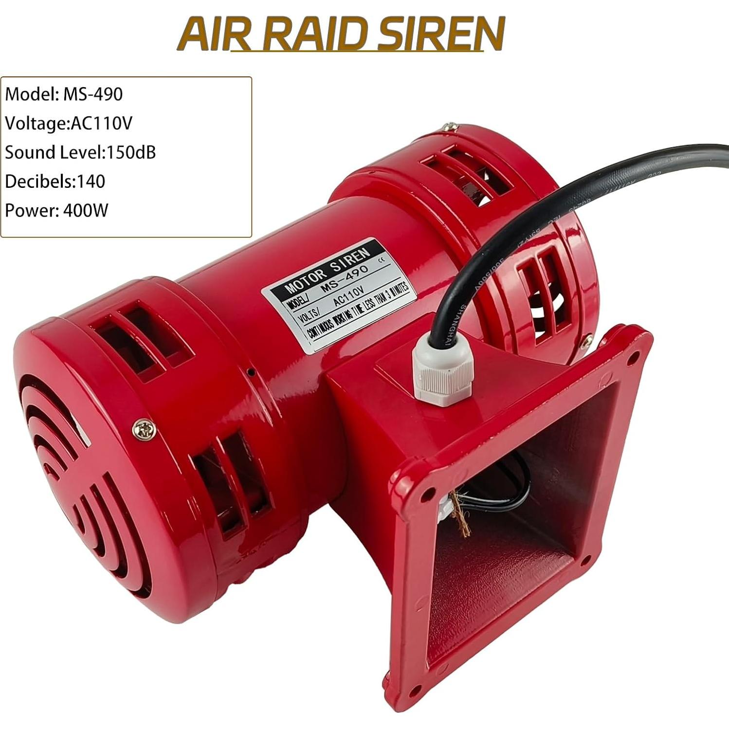 Sirena de Alarma Industrial AeKeatDa MS-490 150dB 3.07kg