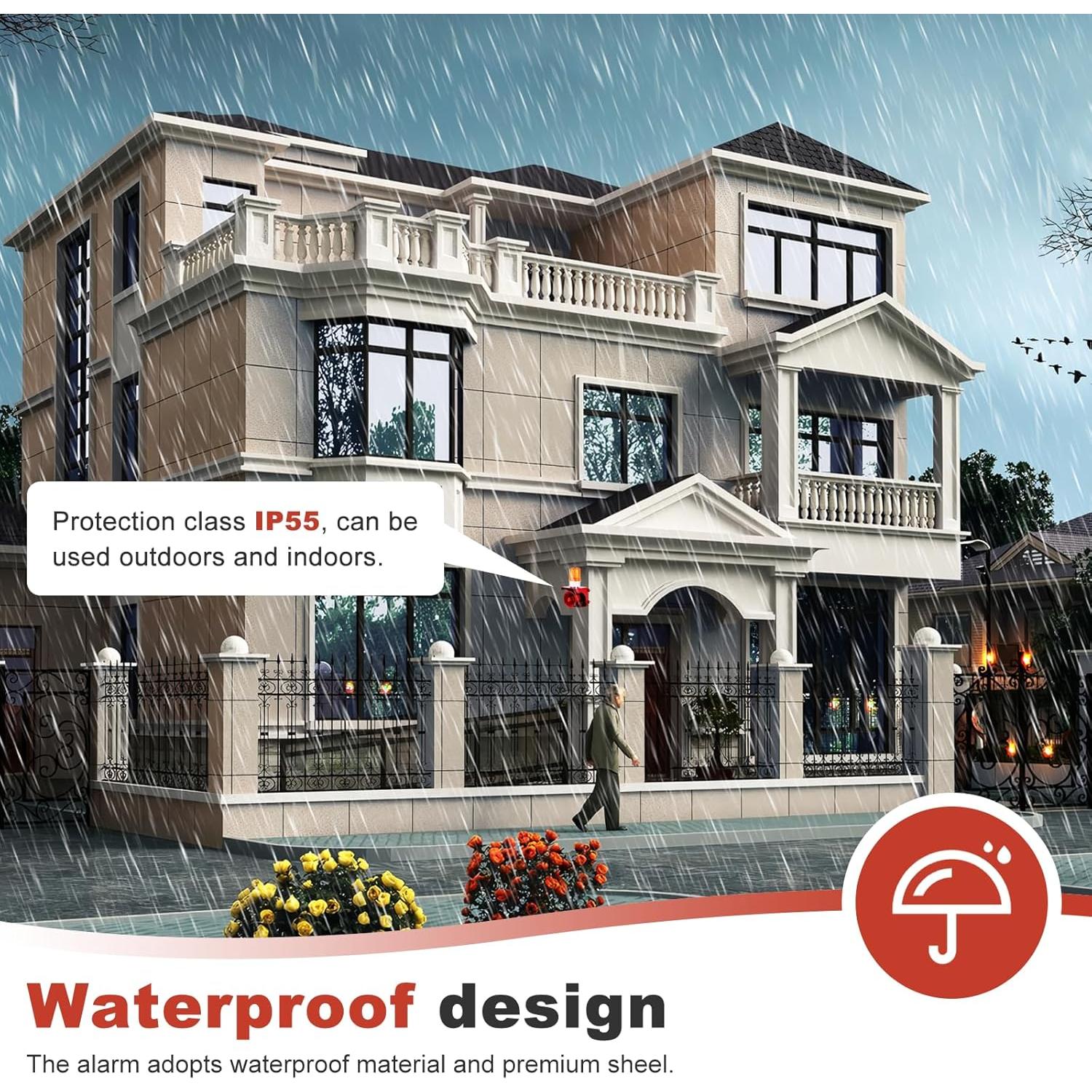 Alarma de Sirena Industrial Saladulce 120dB IP55 para Exteriores