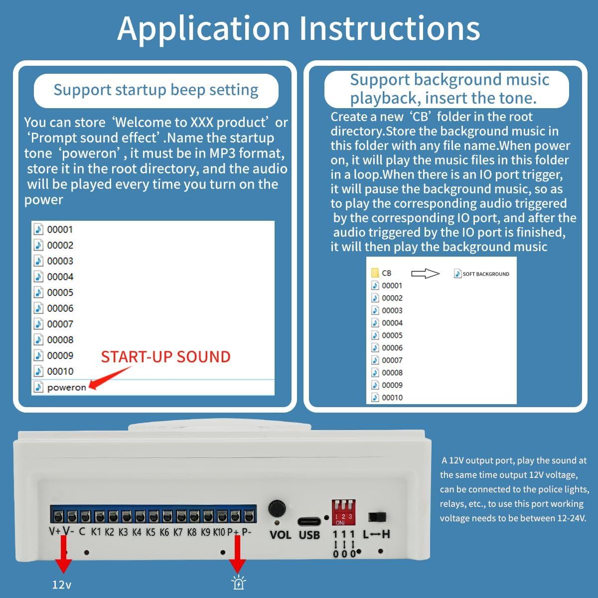 Alarma de Voz Industrial JRGKJCP JR-Y5610 20W 12V
