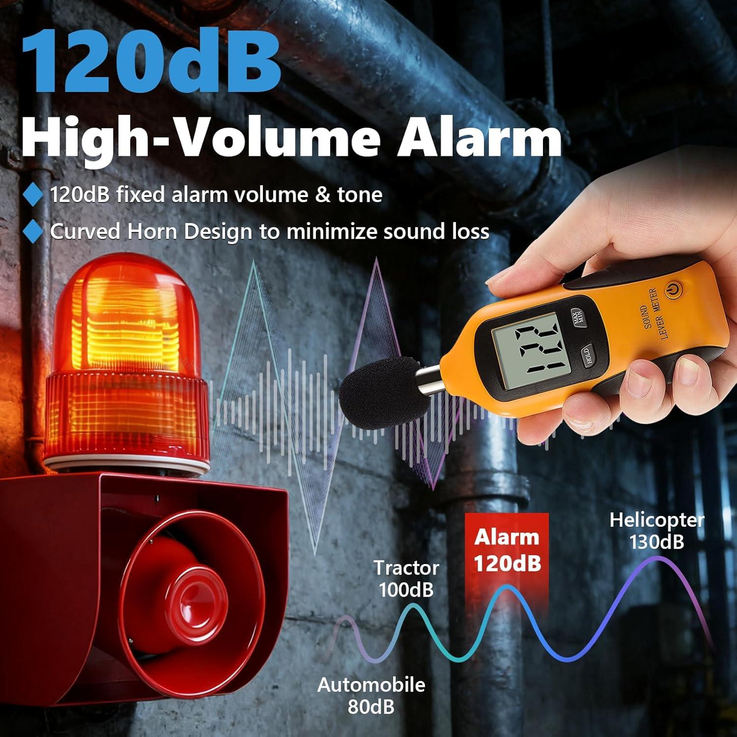Alarma Sirena Industrial Saladulce 120dB IP65 con Luz Estroboscópica
