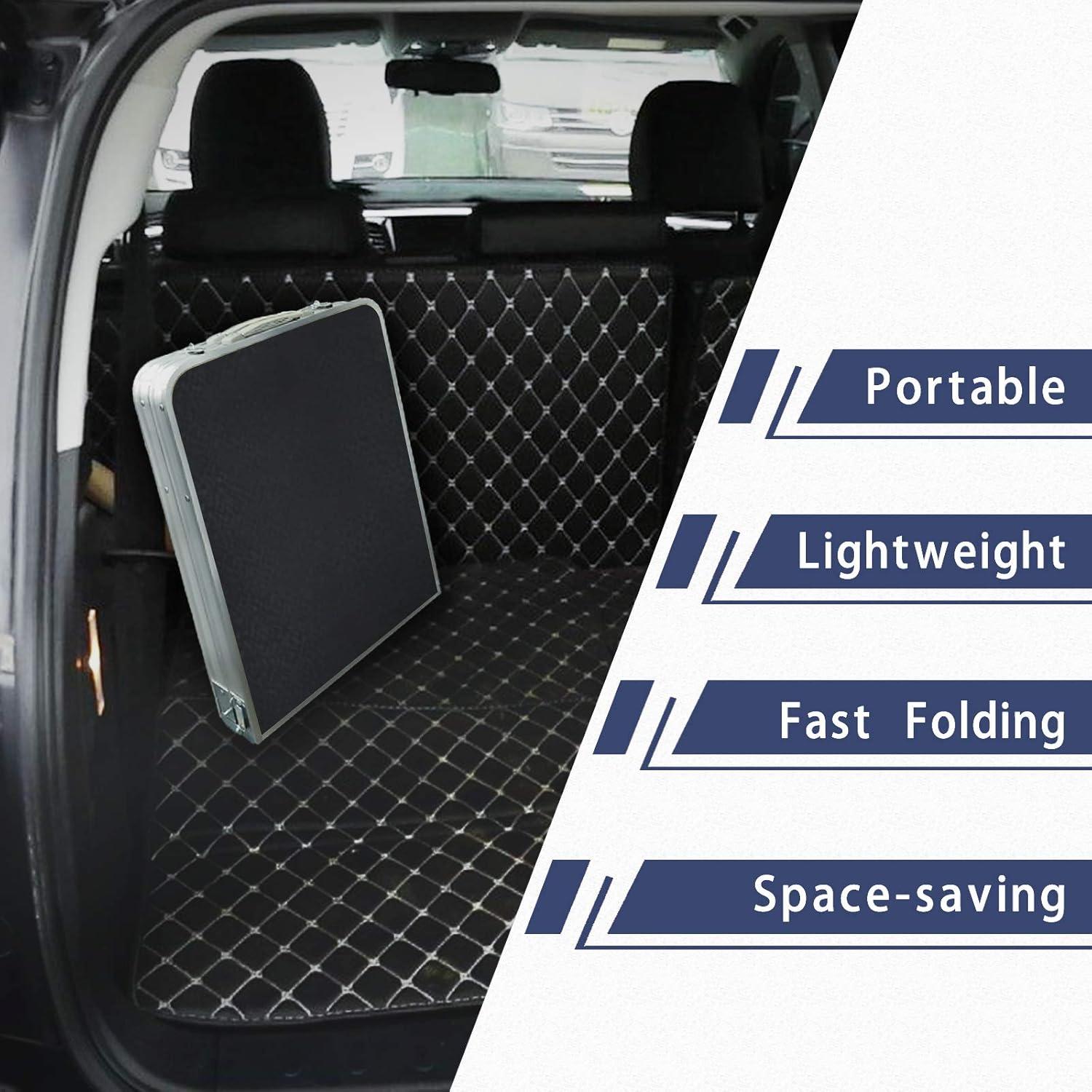 Mesa Plegable CampLand 120x47 cm Ajustable para Camping