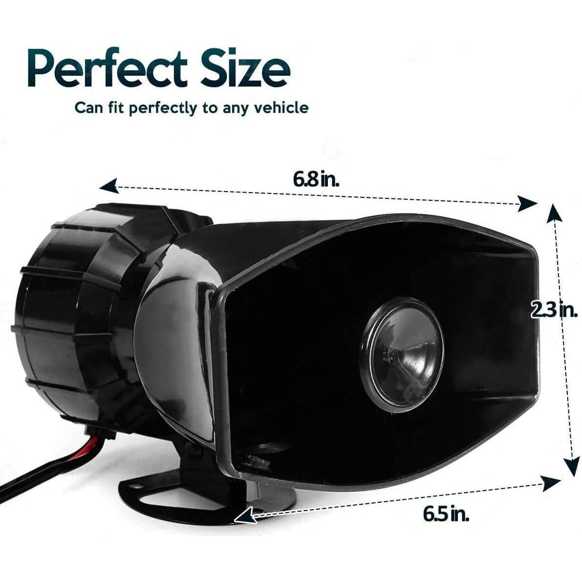 Sirena de Coche Zone Tech 5 Tonos 60W con Micrófono PA