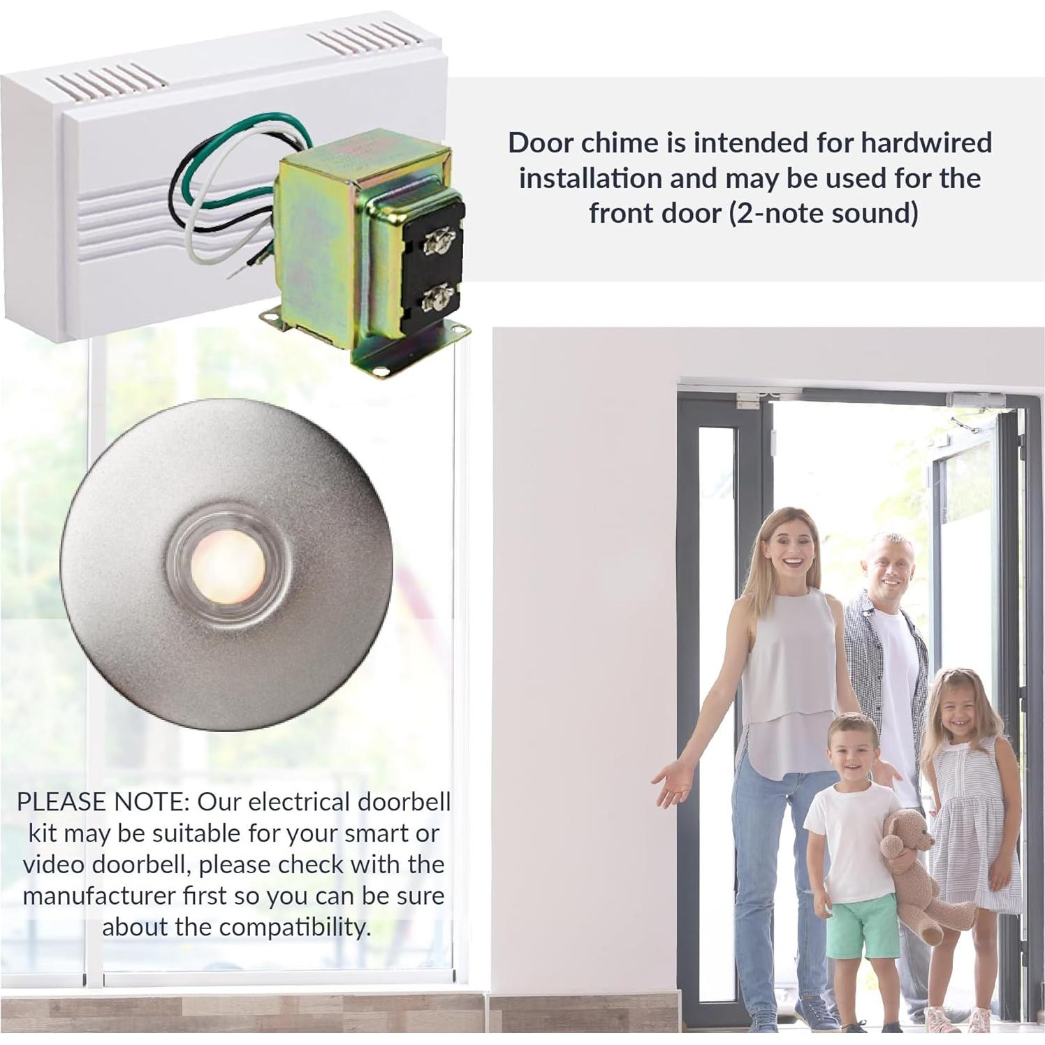 Kit Timbre Cableado Newhouse Hardware CKIT7 con Transformador 16V