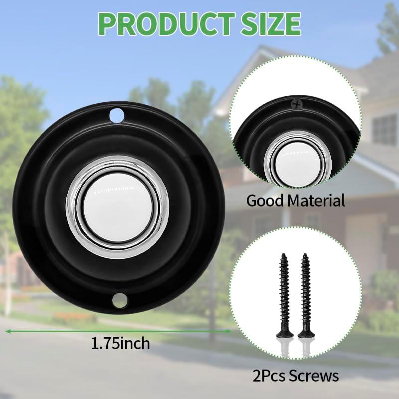 Botón de Timbre Redondo Metal Negro SZTGR con LED Iluminado