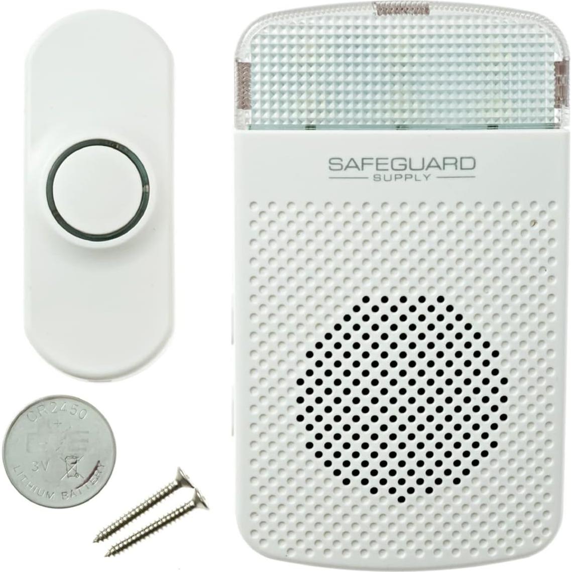 Kit Timbre Inalámbrico Safeguard Supply, 1 Botón y 2 Receptores