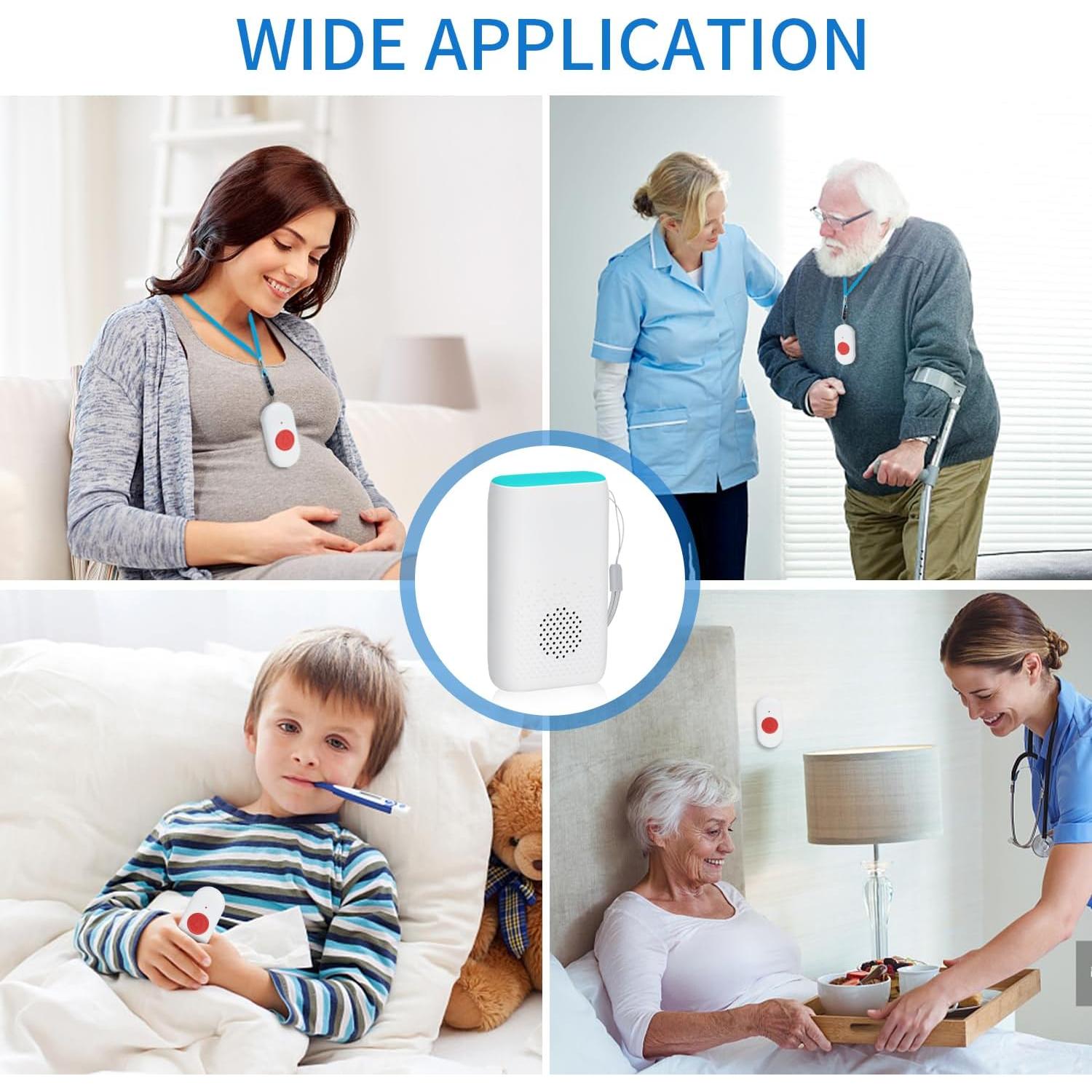 Sistema de Alerta Inalámbrico MERLRR con Botón SOS y Vibración