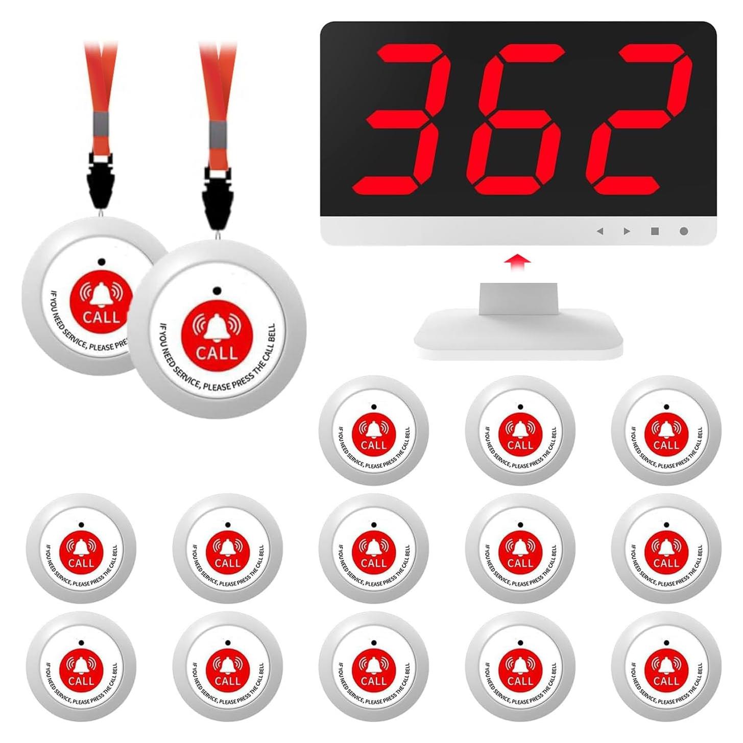 Sistema de Llamada Inalámbrico SavvyMate con 15 Botones de Alerta