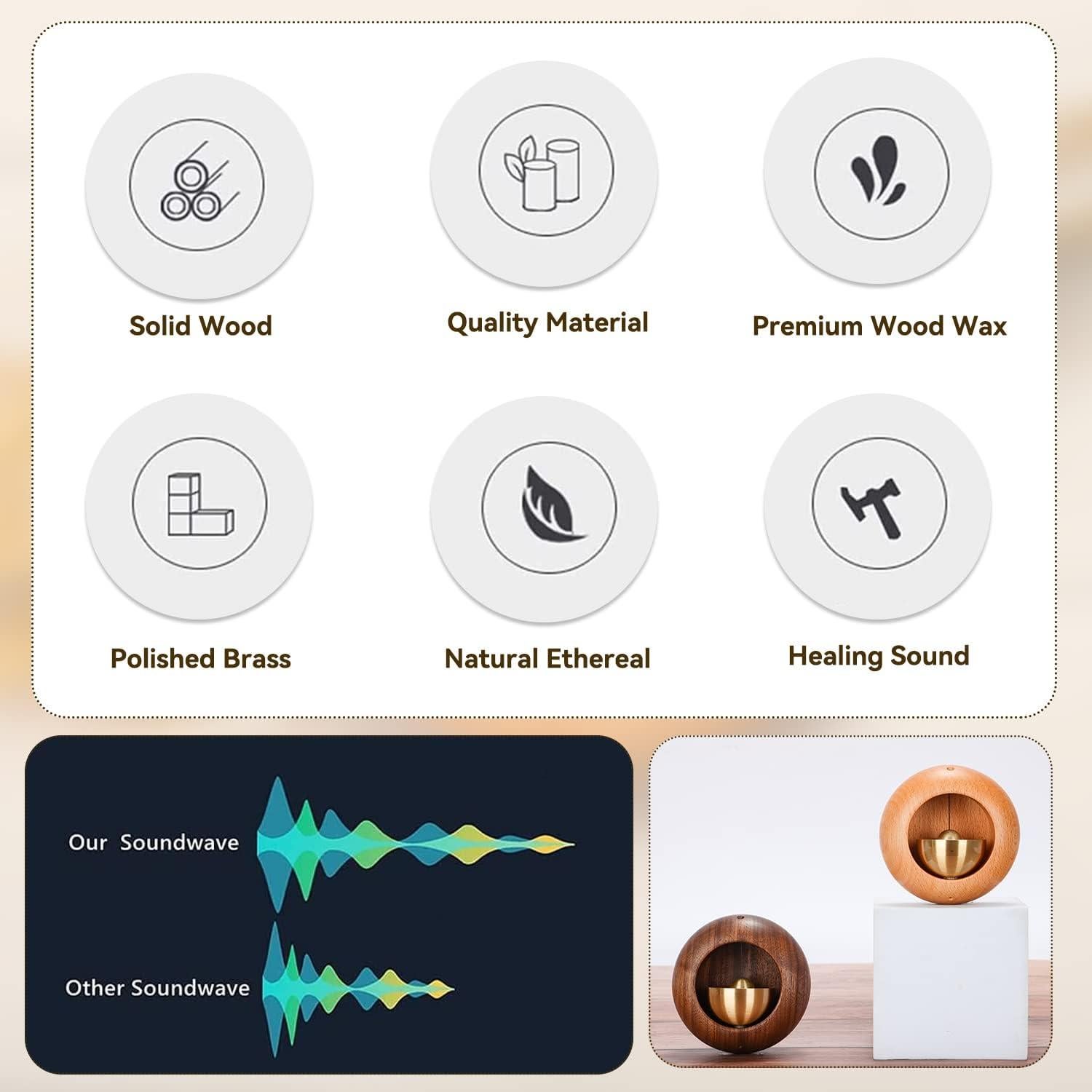 Campana de Tienda Gaoze - Timbre Magnético Decorativo 10 cm