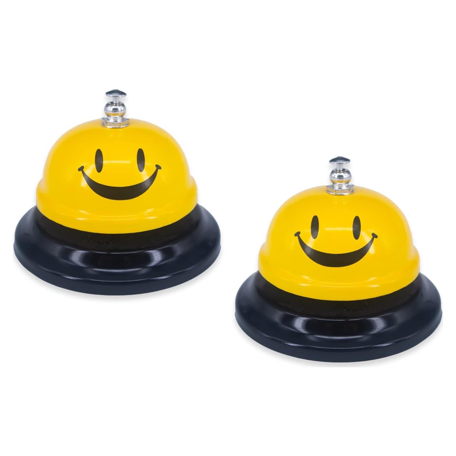 Paquete de 2 Timbres de Llamada LNAUJS Metal 8.5 cm Amarillo