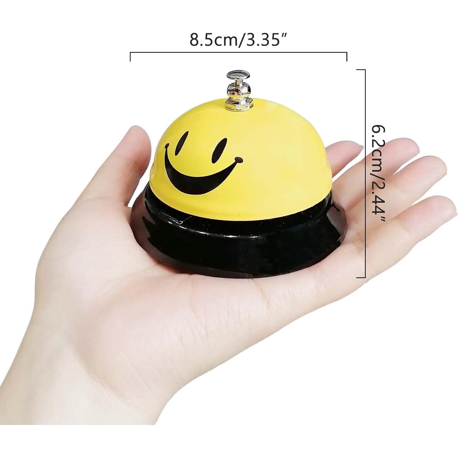 Paquete de 2 Timbres de Llamada LNAUJS Metal 8.5 cm Amarillo