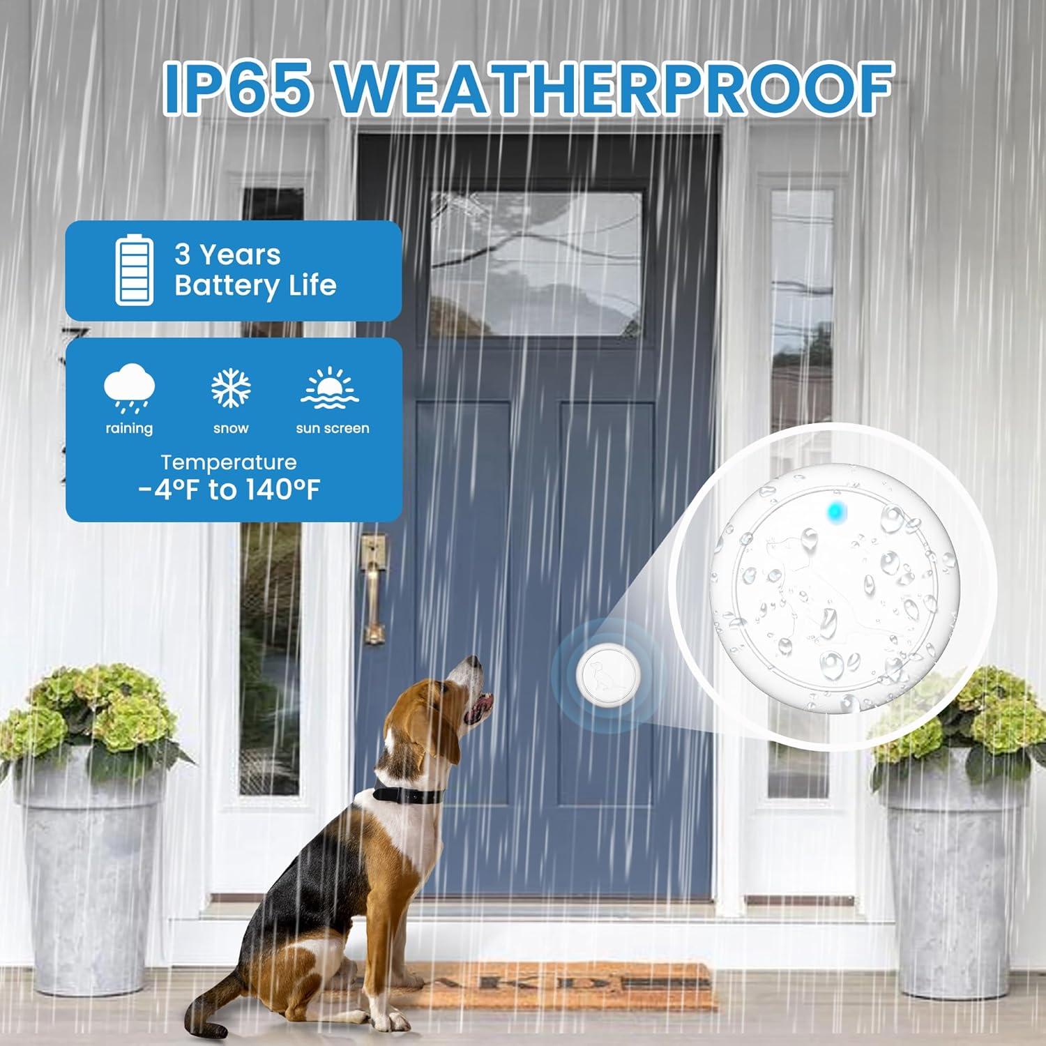 Timbre Inalámbrico para Perros HATHEVER PB-11C IP65 32 Melodías