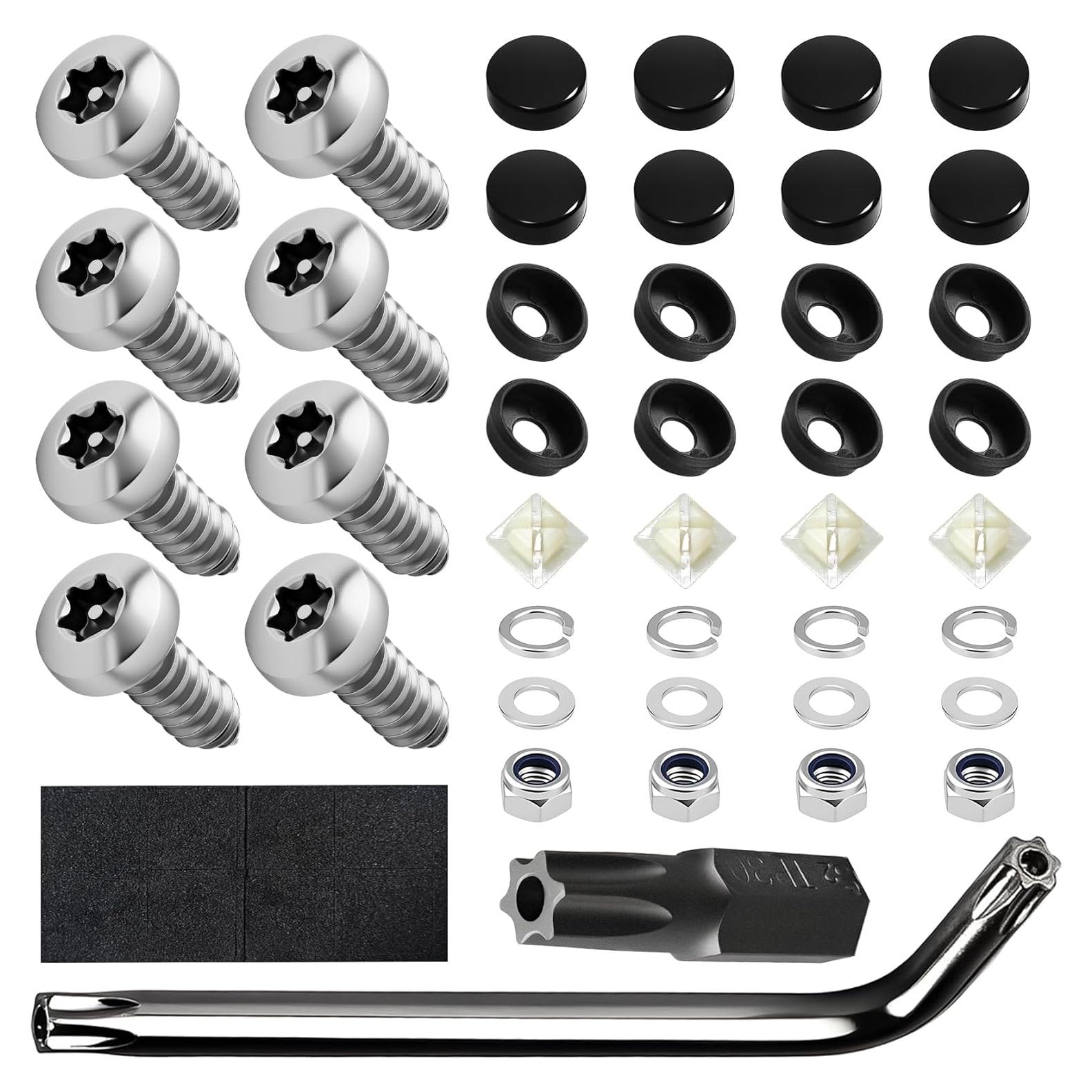 Kit de Tornillos Antirrobo para Placa de Matrícula M6 Lyxheth