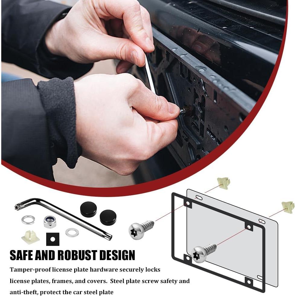 Kit de Tornillos Antirrobo para Placa de Matrícula M6 Lyxheth
