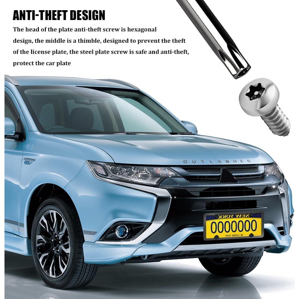 Kit de Tornillos Antirrobo para Placa de Matrícula M6 Lyxheth