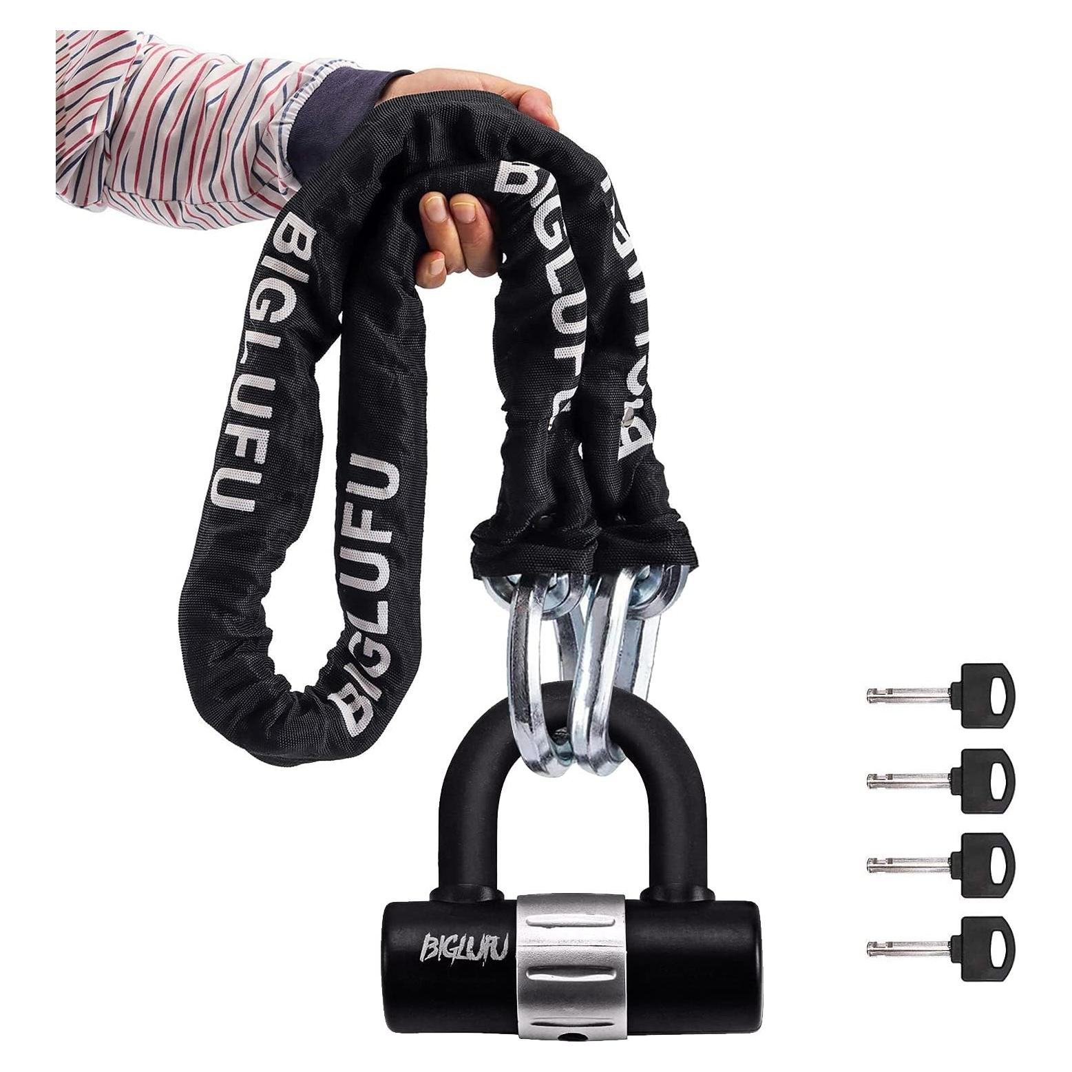 Candado de Cadena BIGLUFU 120cm x 12mm para Motocicleta