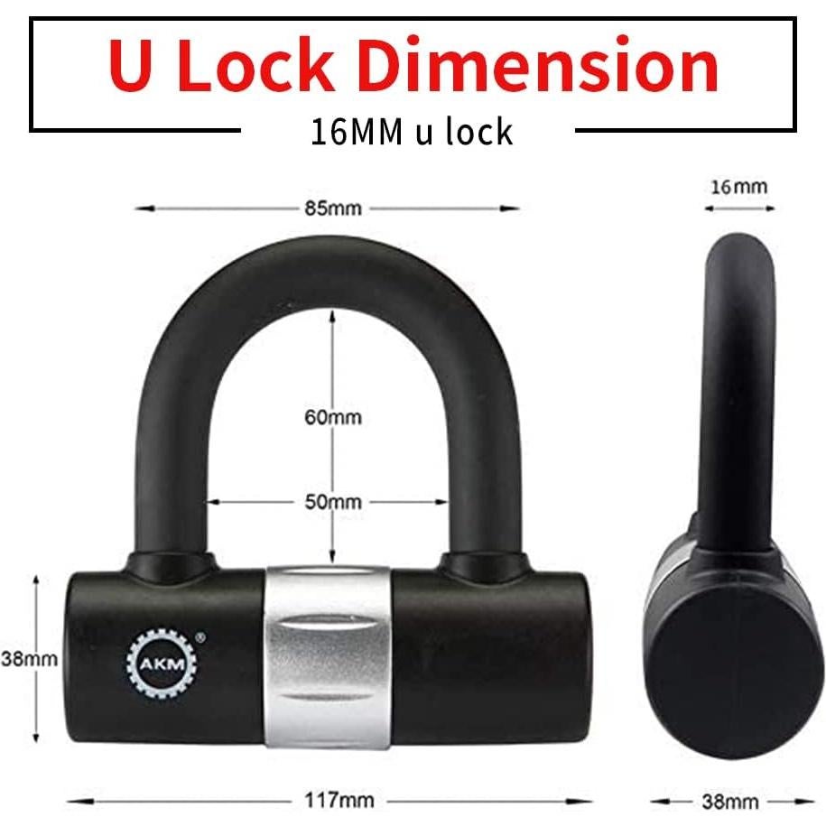 Candado de cadena AKM 200cm x 10mm alta resistencia antirrobo