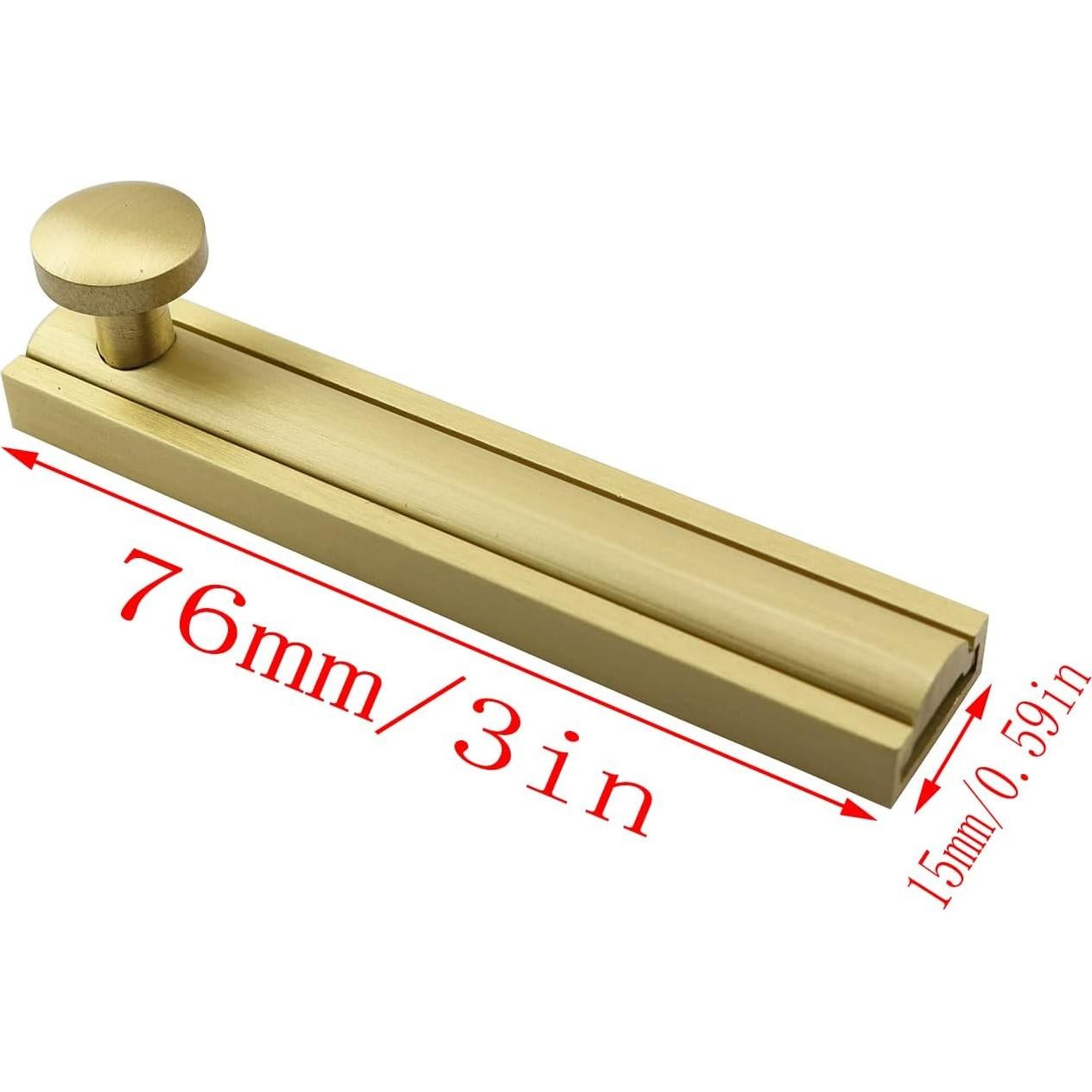 Cerradura de Deslizamiento de Pestillo LQ Industrial Dorado 7.62 cm