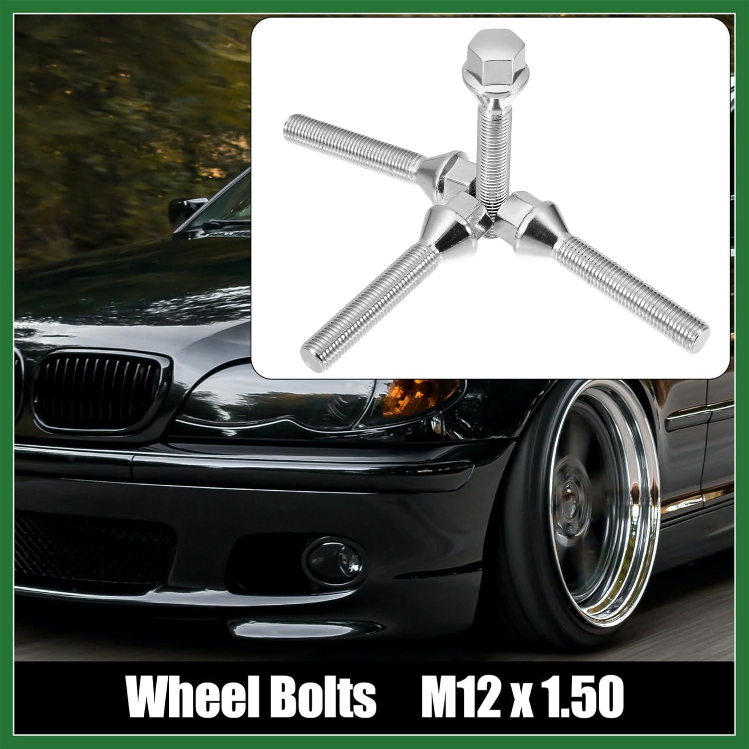 Juego de Pernos de Rueda Motoforti M12 x 1.5 Cromo 8 Piezas