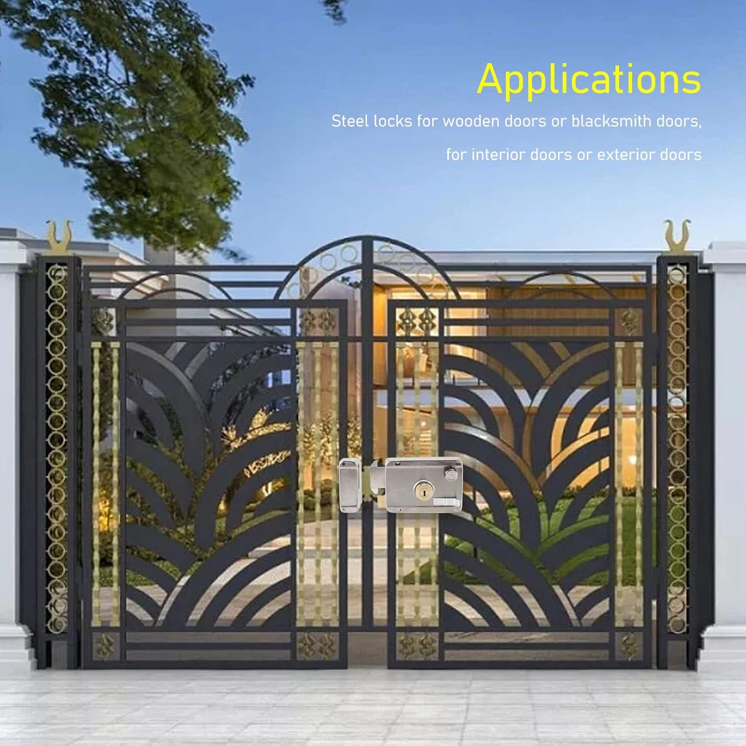 Cerradura de Pestillo Vertical Anti-Robo Plplaaoo de Acero Inoxidable