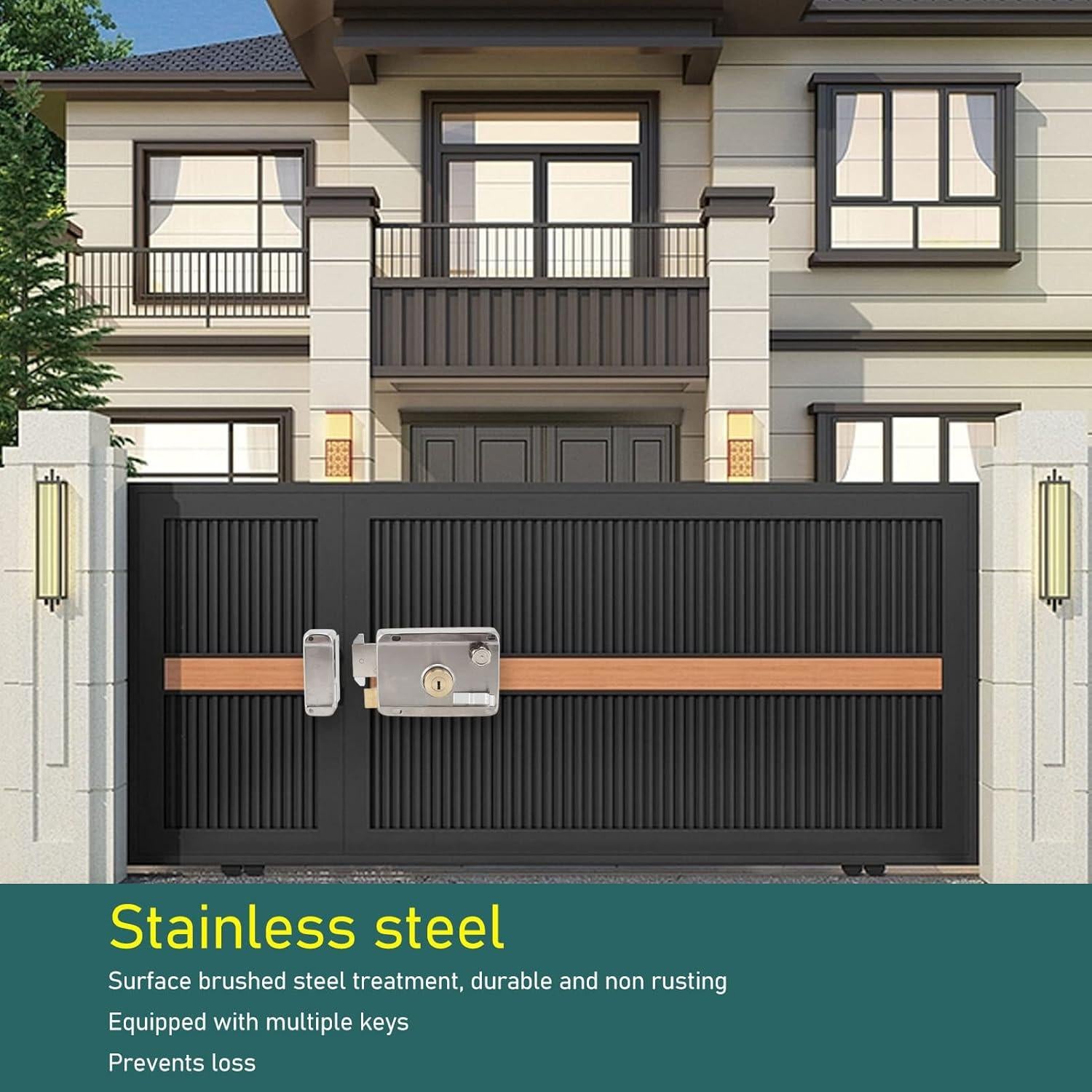 Cerradura de Pestillo Vertical Anti-Robo Plplaaoo de Acero Inoxidable