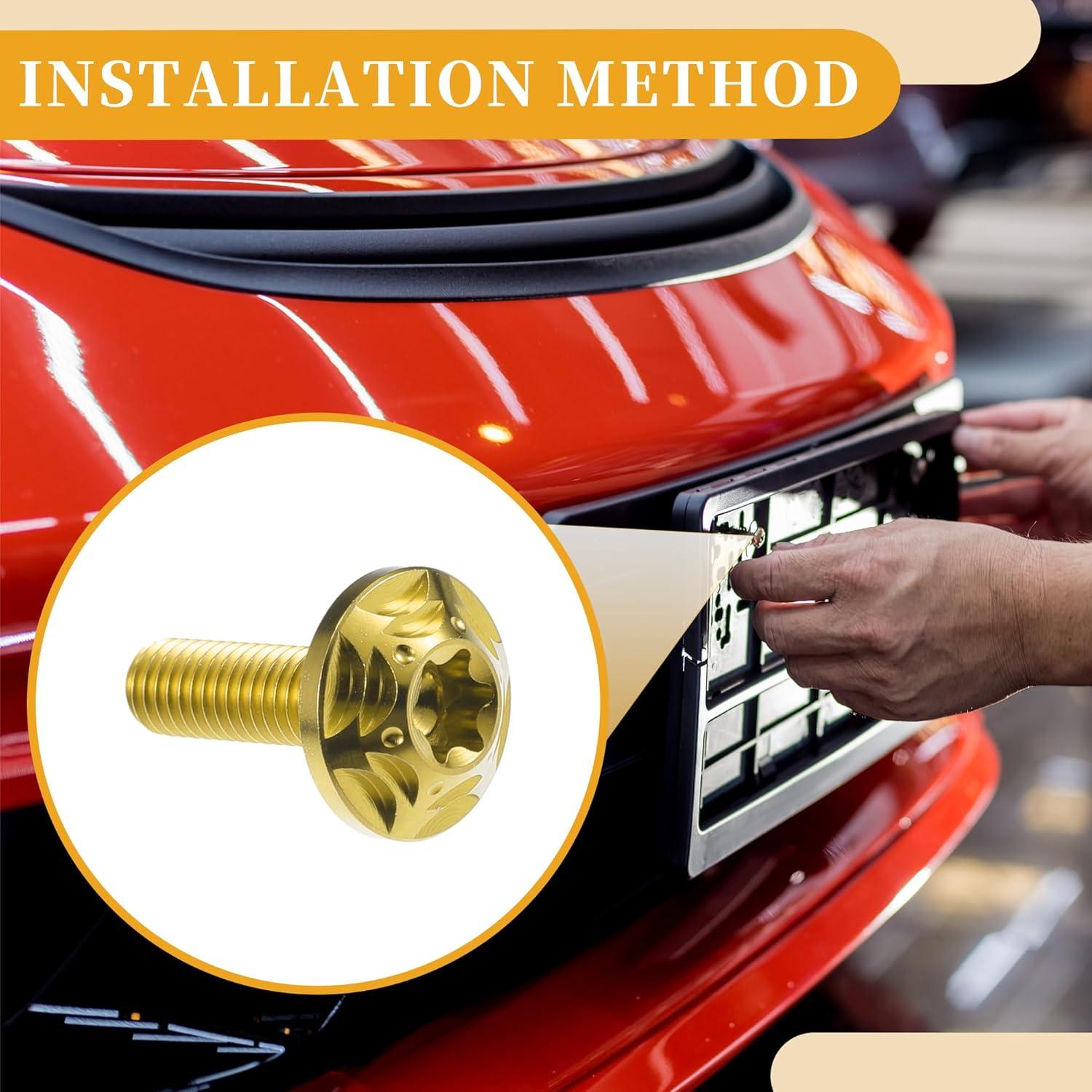 Set 2 Tornillos Antirrobo para Placa de Licencia Partuto