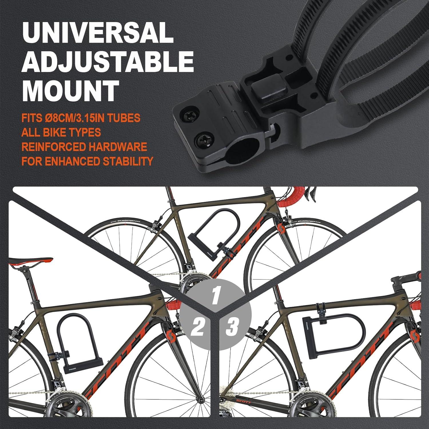 Candado U Antirrobo LOHASWORK con Cable de Seguridad 1.83m