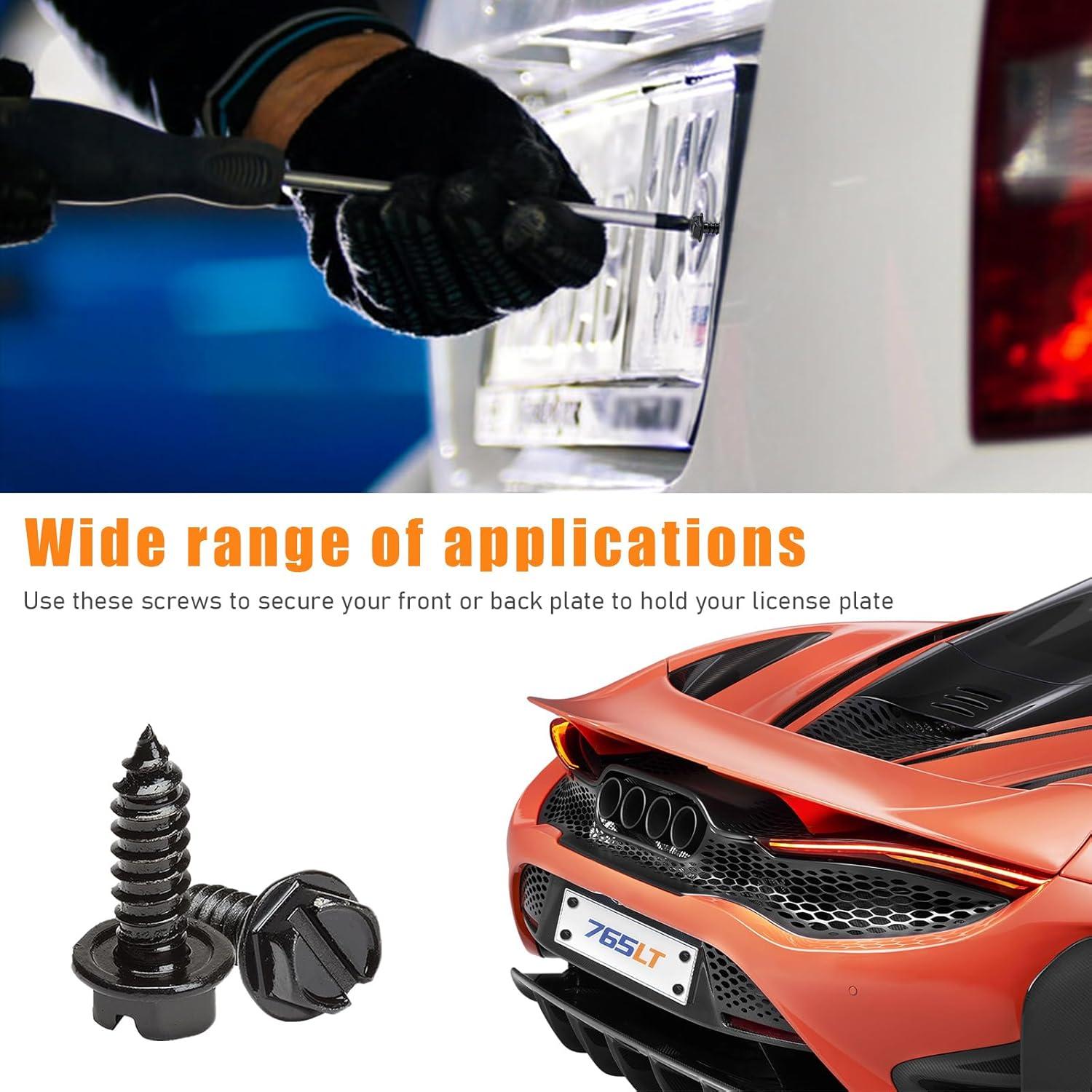 Kit de Tornillos Autoperforantes Ohleats para Placa de Matrícula 8 PCS