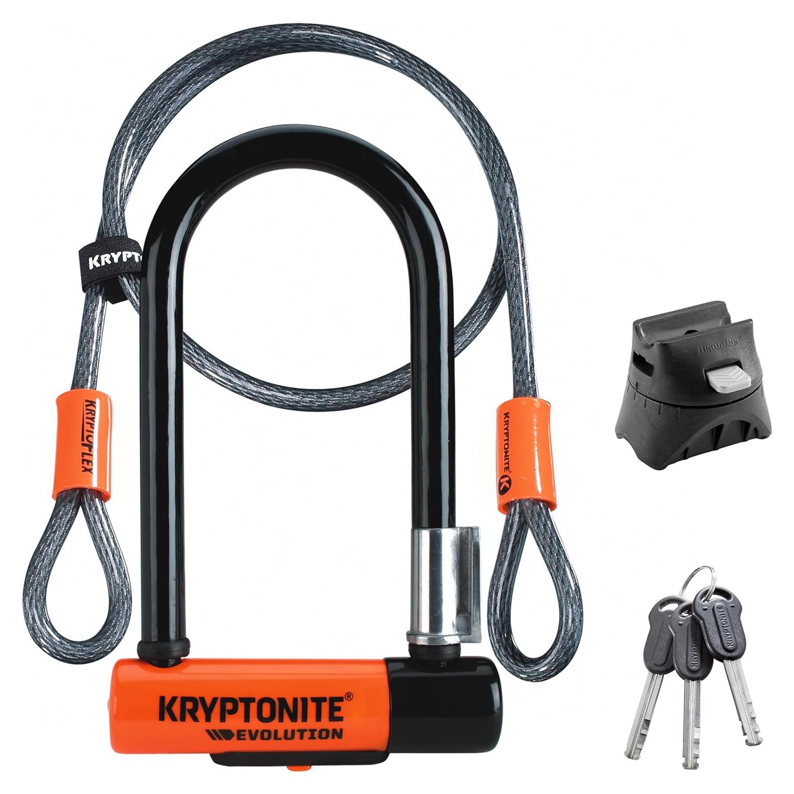 Candado U Kryptonite Evolution Mini-7 con Cable 1.2m