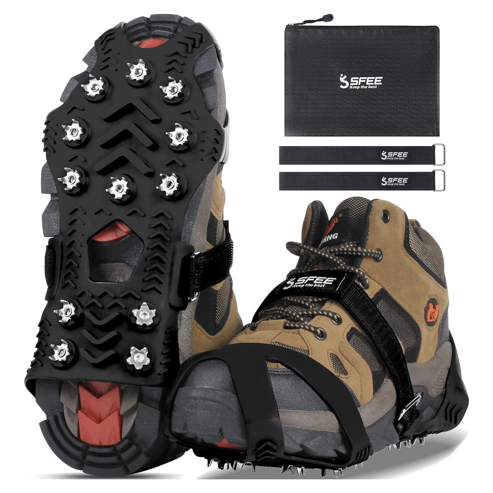 Crampones Sfee de Acero Inoxidable para Botas de Invierno