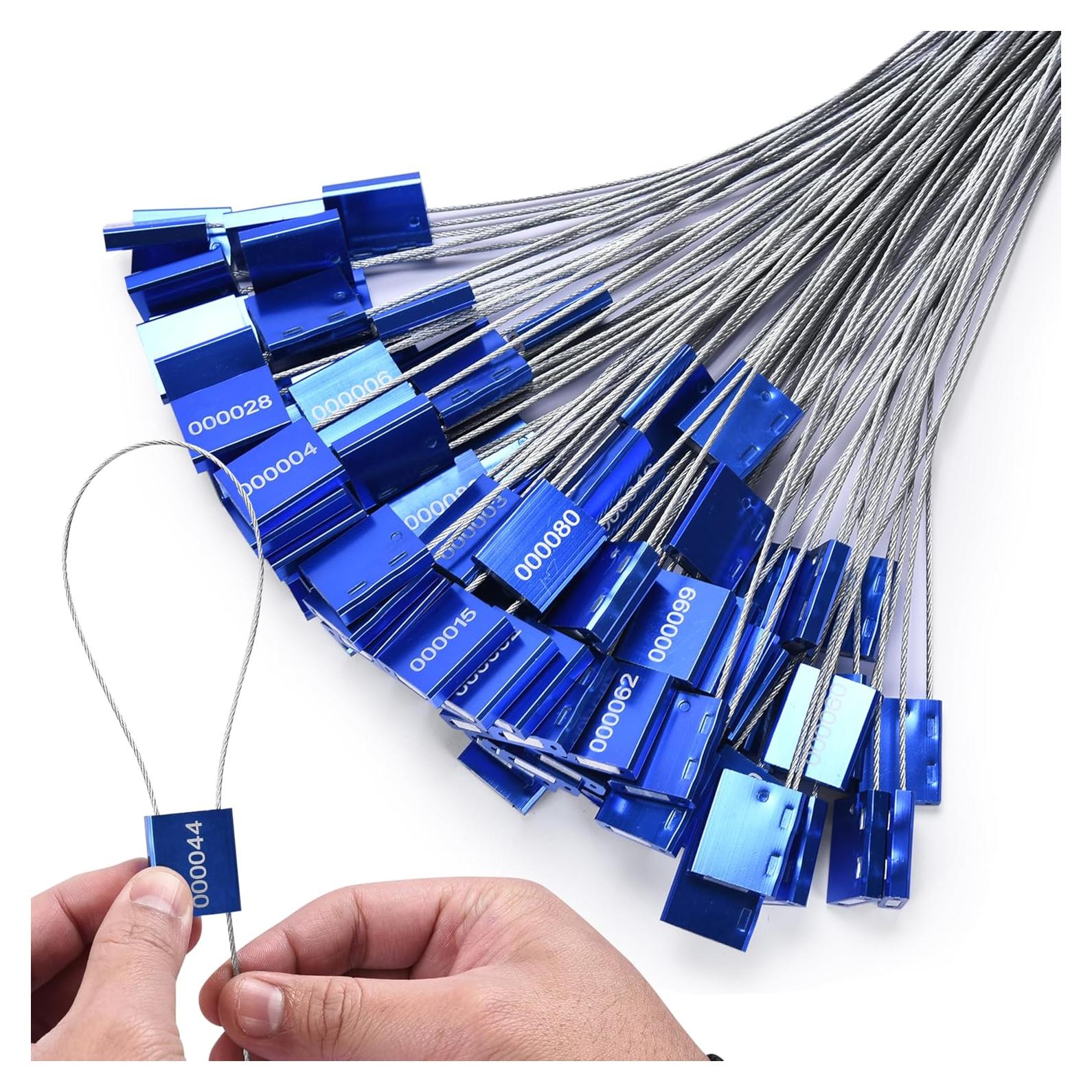 Etiquetas de Seguridad Metálicas Bolt Dropper - 100 Pcs