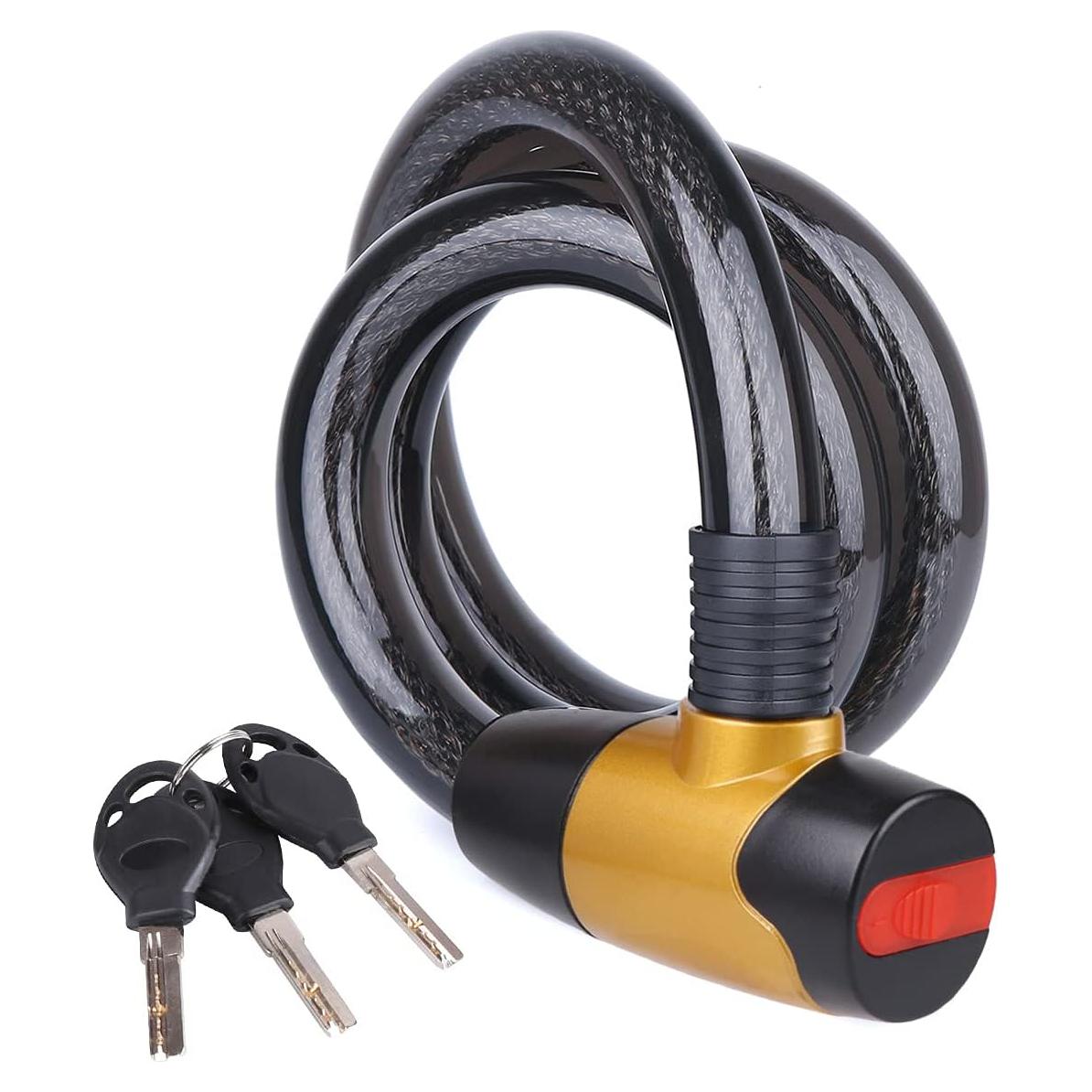 Candado de Cable FOBOZONE 120 cm Alta Resistencia Impermeable