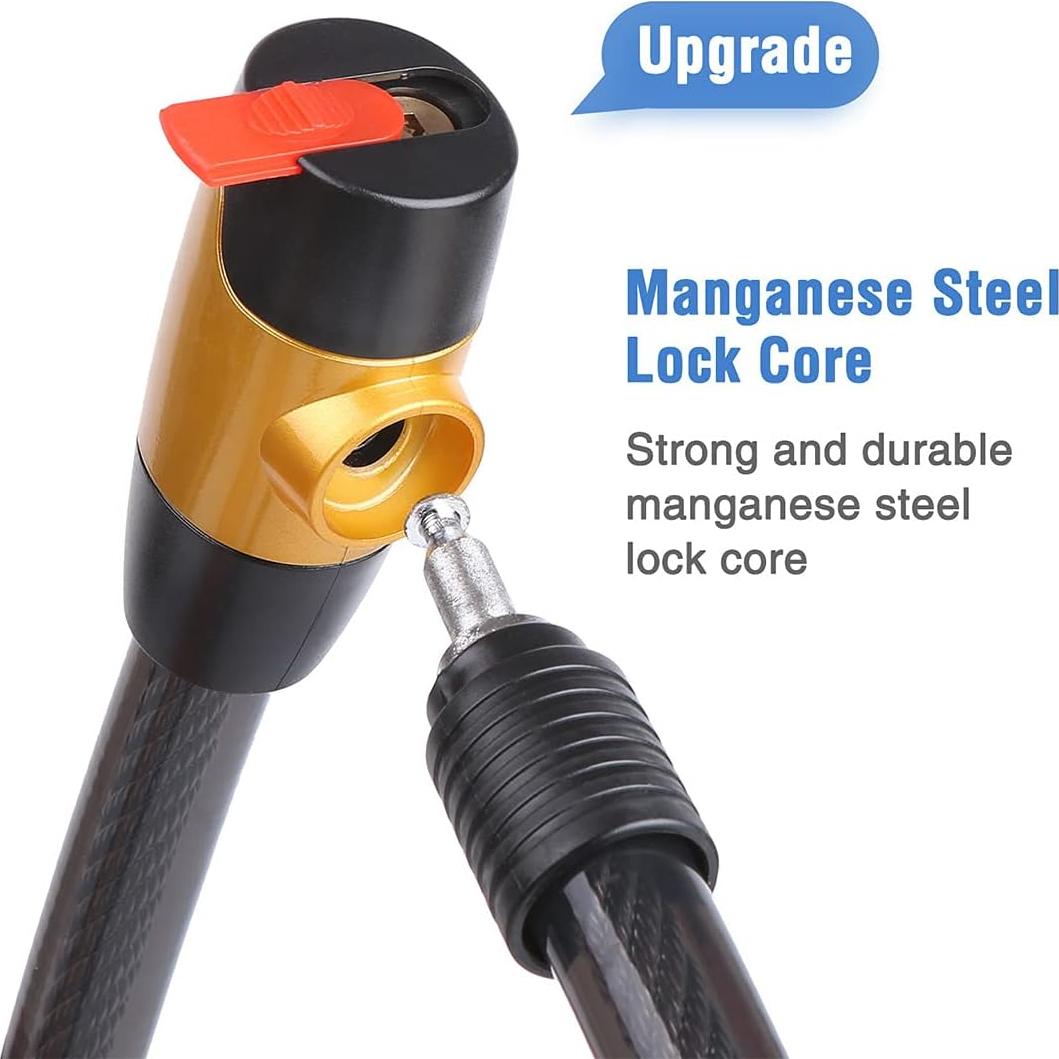 Candado de Cable FOBOZONE 120 cm Alta Resistencia Impermeable