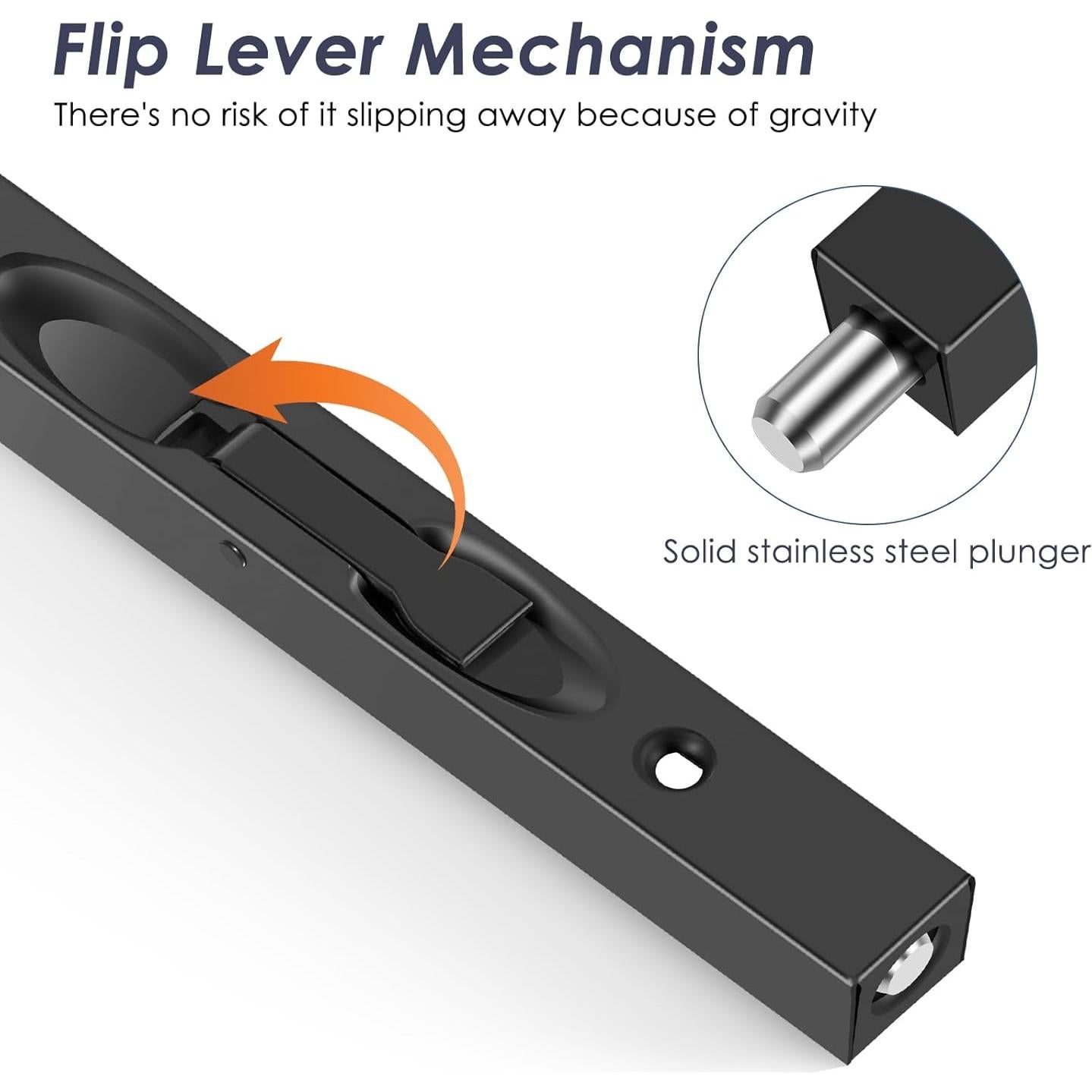 3 Piezas Pestillo Empotrado Acero Inoxidable BENGTING 15.2 cm