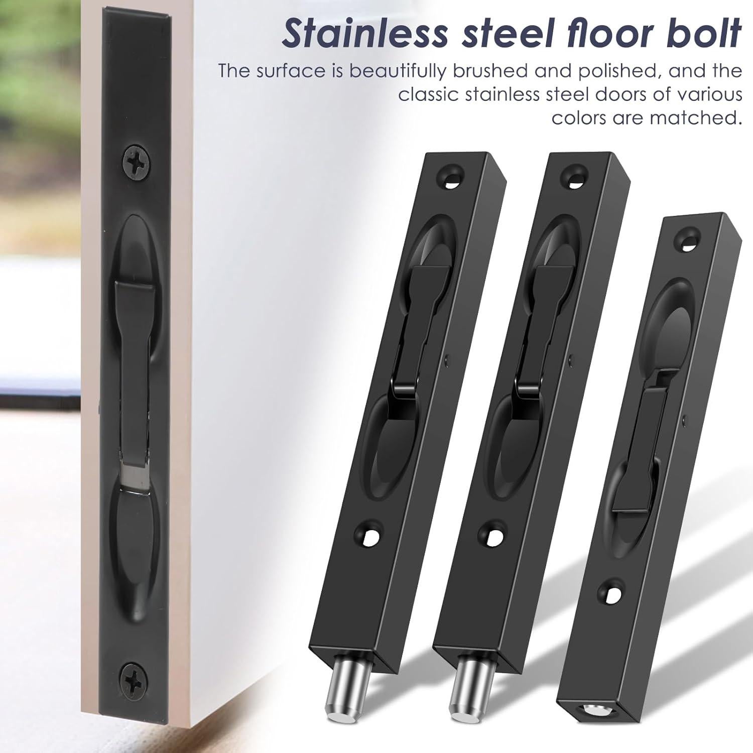 3 Piezas Pestillo Empotrado Acero Inoxidable BENGTING 15.2 cm