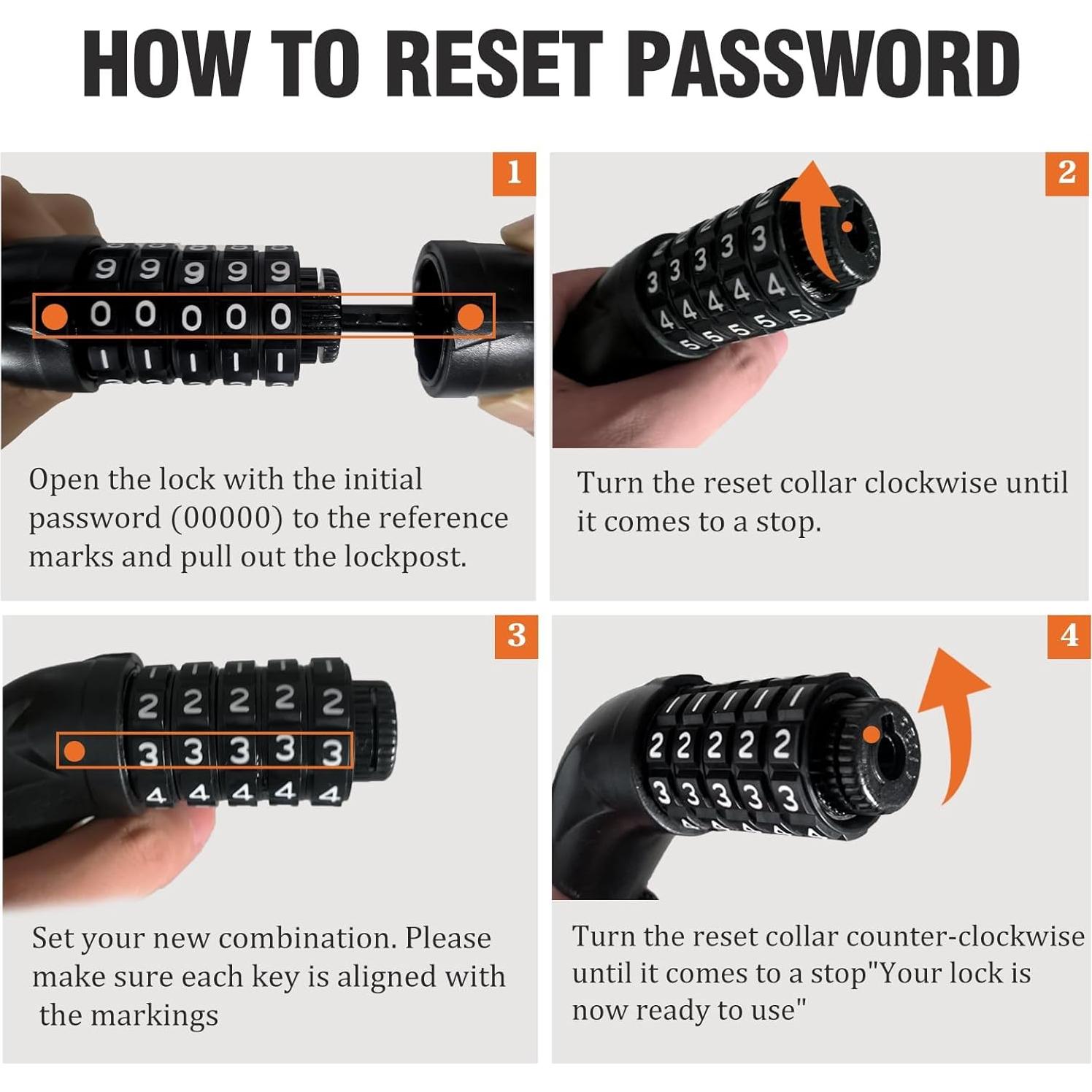 Candado de Cadena Antirrobo Mbeysaq XR2S3S 1.43m Combinación