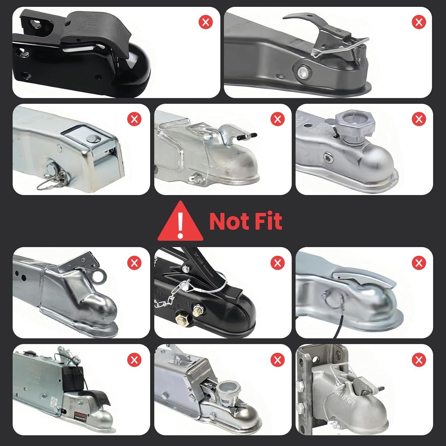 Cerradura de Enganche de Remolque RVSNAIL 2" Antirrobo