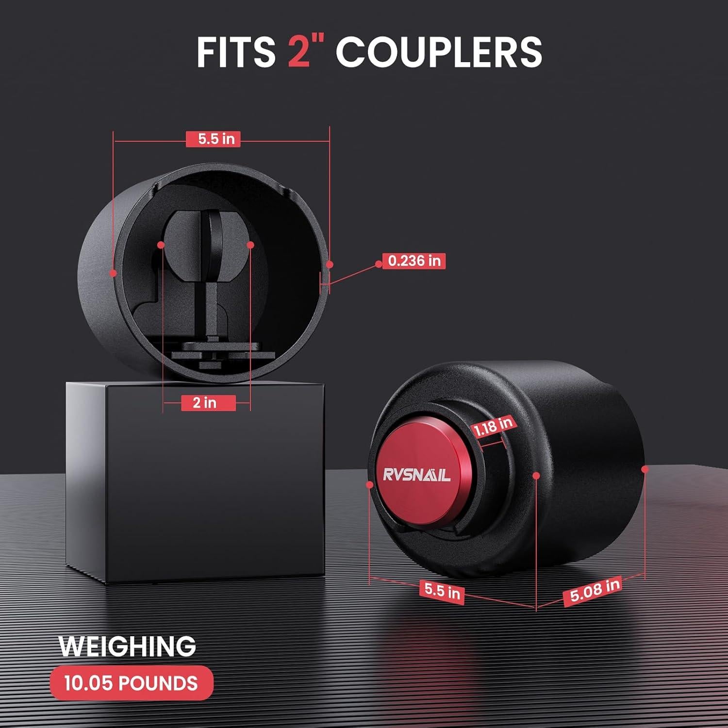 Cerradura de Enganche de Remolque RVSNAIL 2" Antirrobo