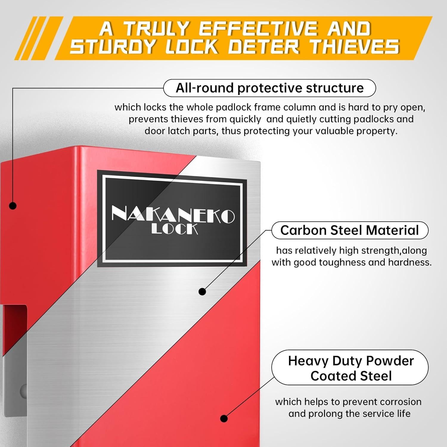 Cerradura de Puerta NAKANEKO Alta Resistencia para Contenedores