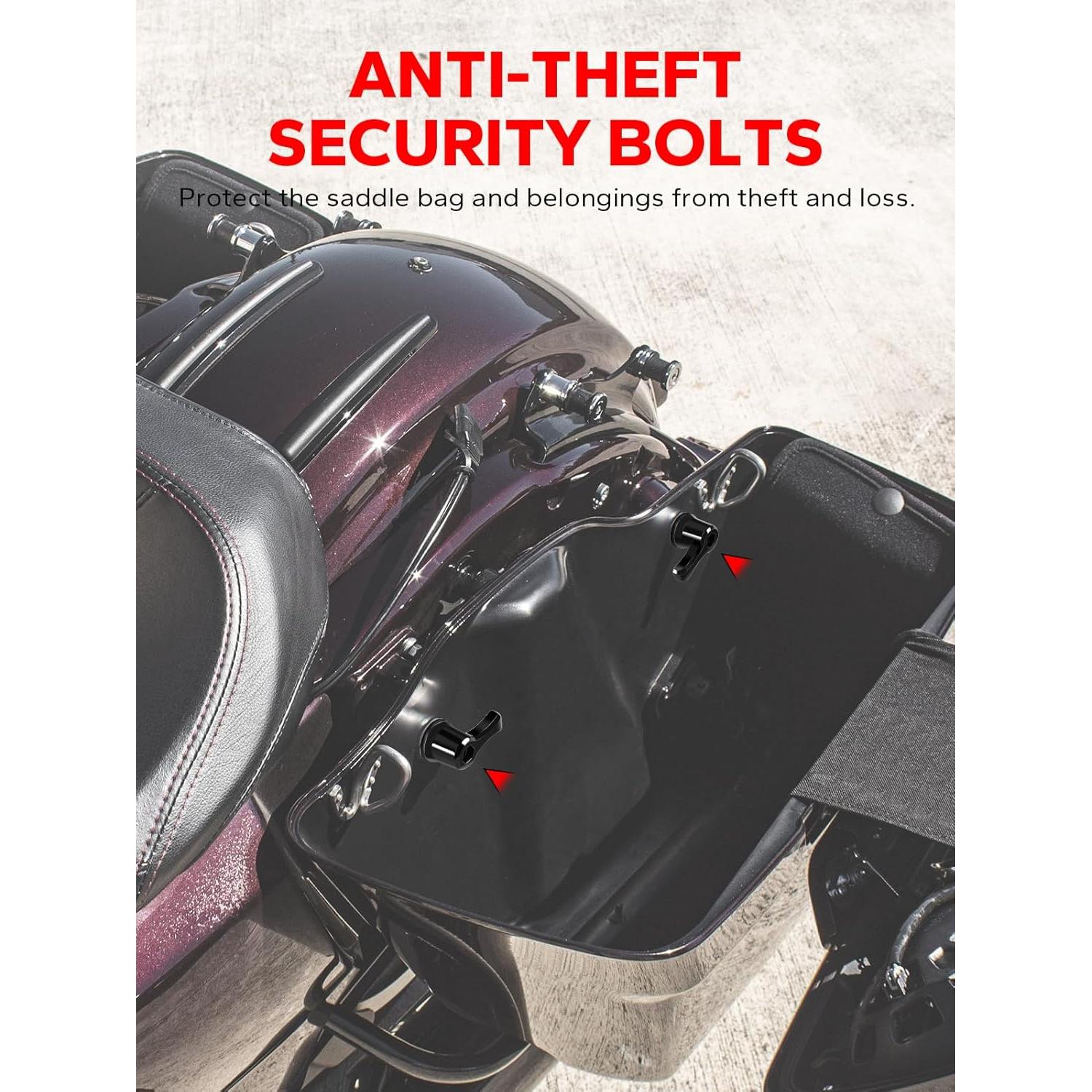 Kit de Tornillos de Montaje de Bolsa de Silla Amazicha - Antirrobo para Harley Davidson