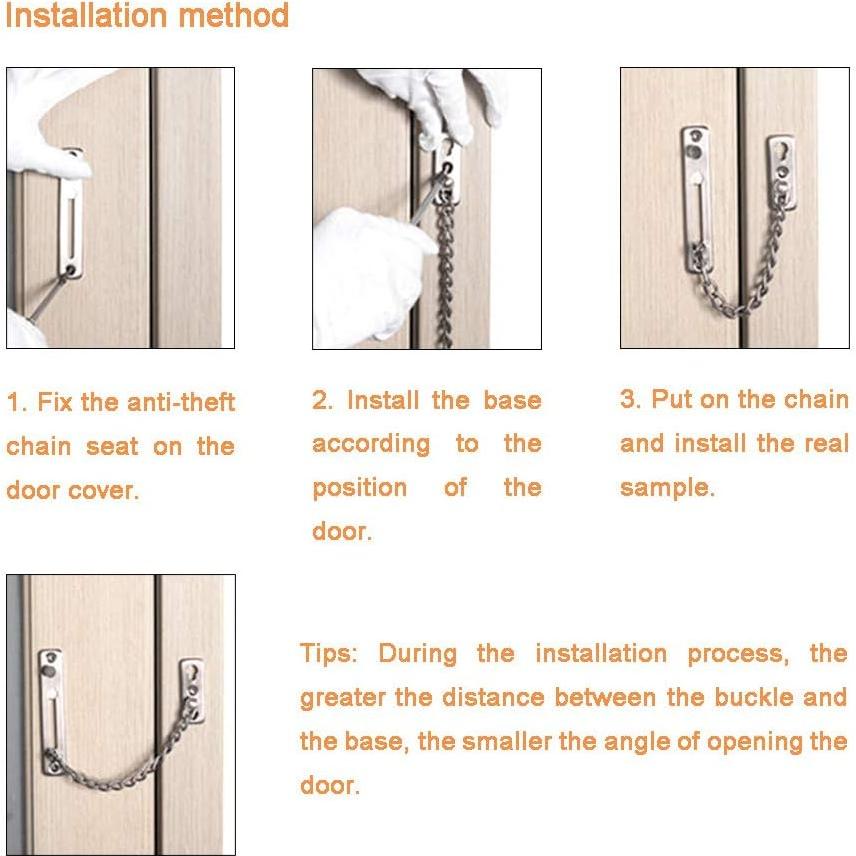 Cadena de Seguridad Antirrobo Shuxy para Puerta de Acero Inoxidable