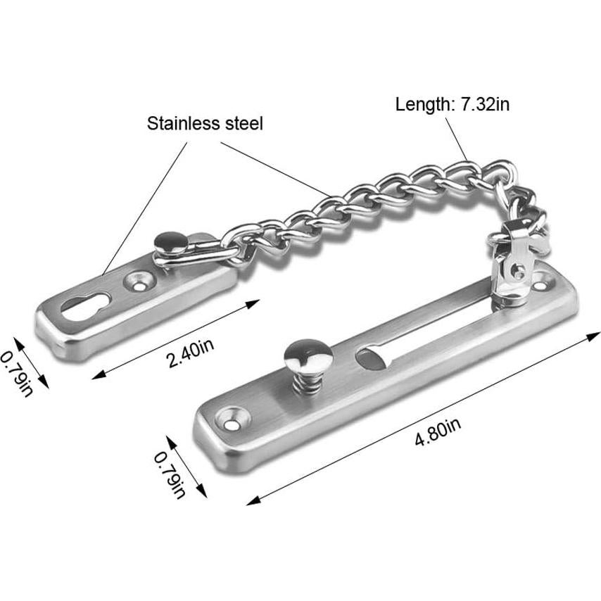 Cadena de Seguridad Antirrobo Shuxy para Puerta de Acero Inoxidable