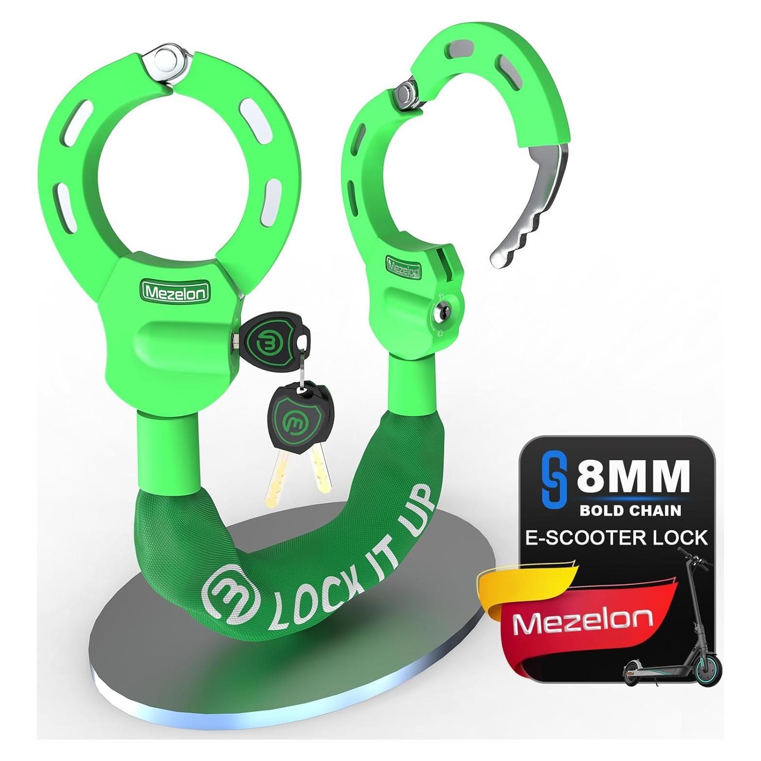 Candado de Cadena Antirrobo Mezelon 8mm para Scooter Eléctrico