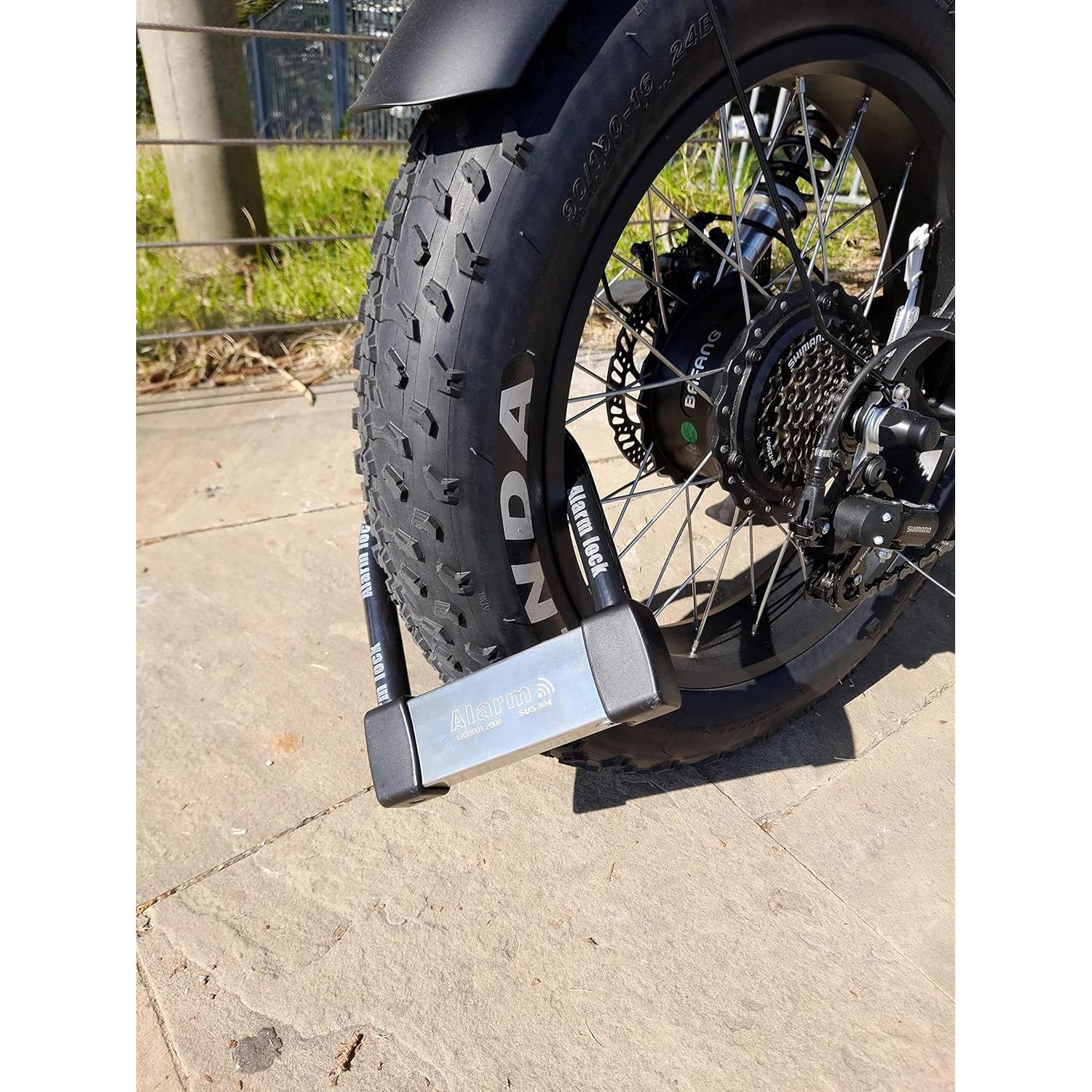 Candado U Lock Antirrobo ENZZONE con Alarma 16mm Acero Inoxidable