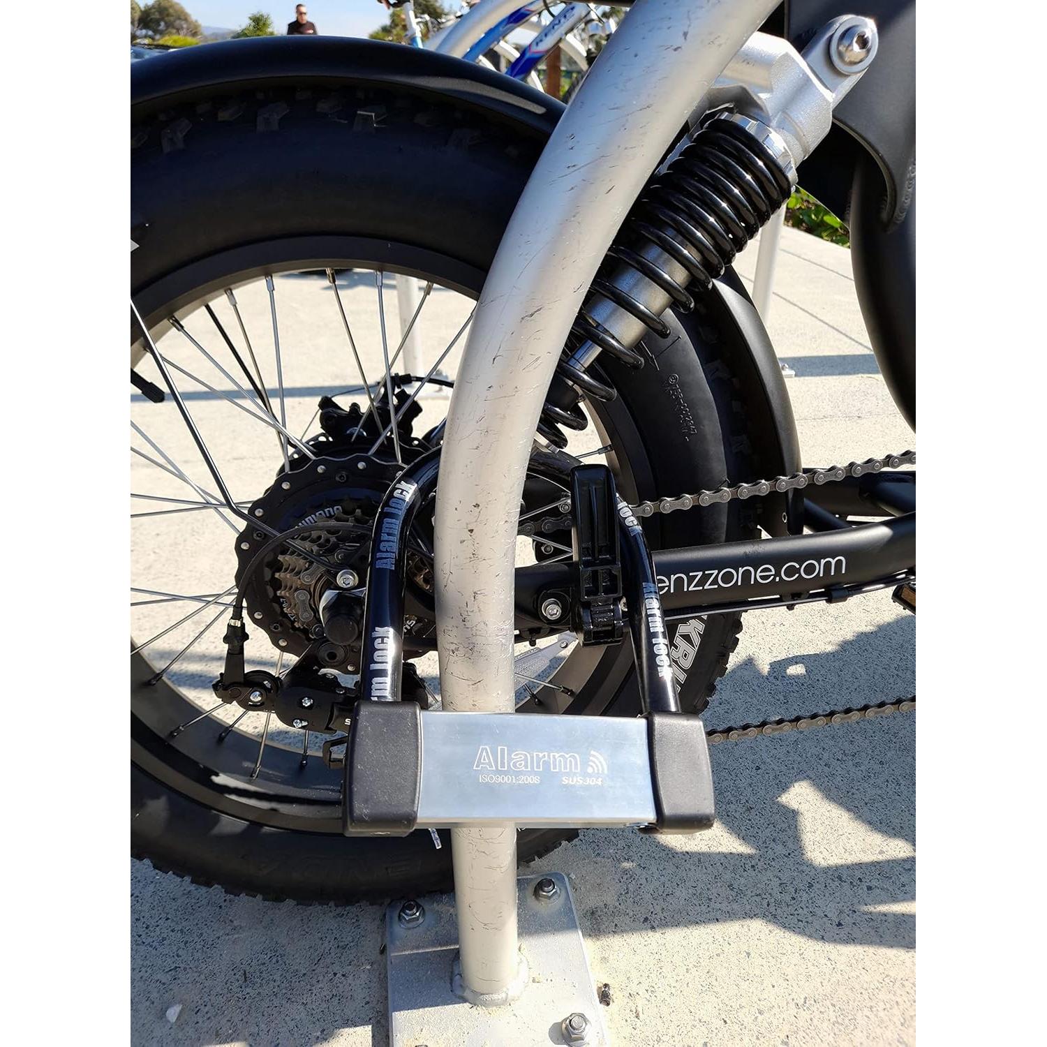 Candado U Lock Antirrobo ENZZONE con Alarma 16mm Acero Inoxidable