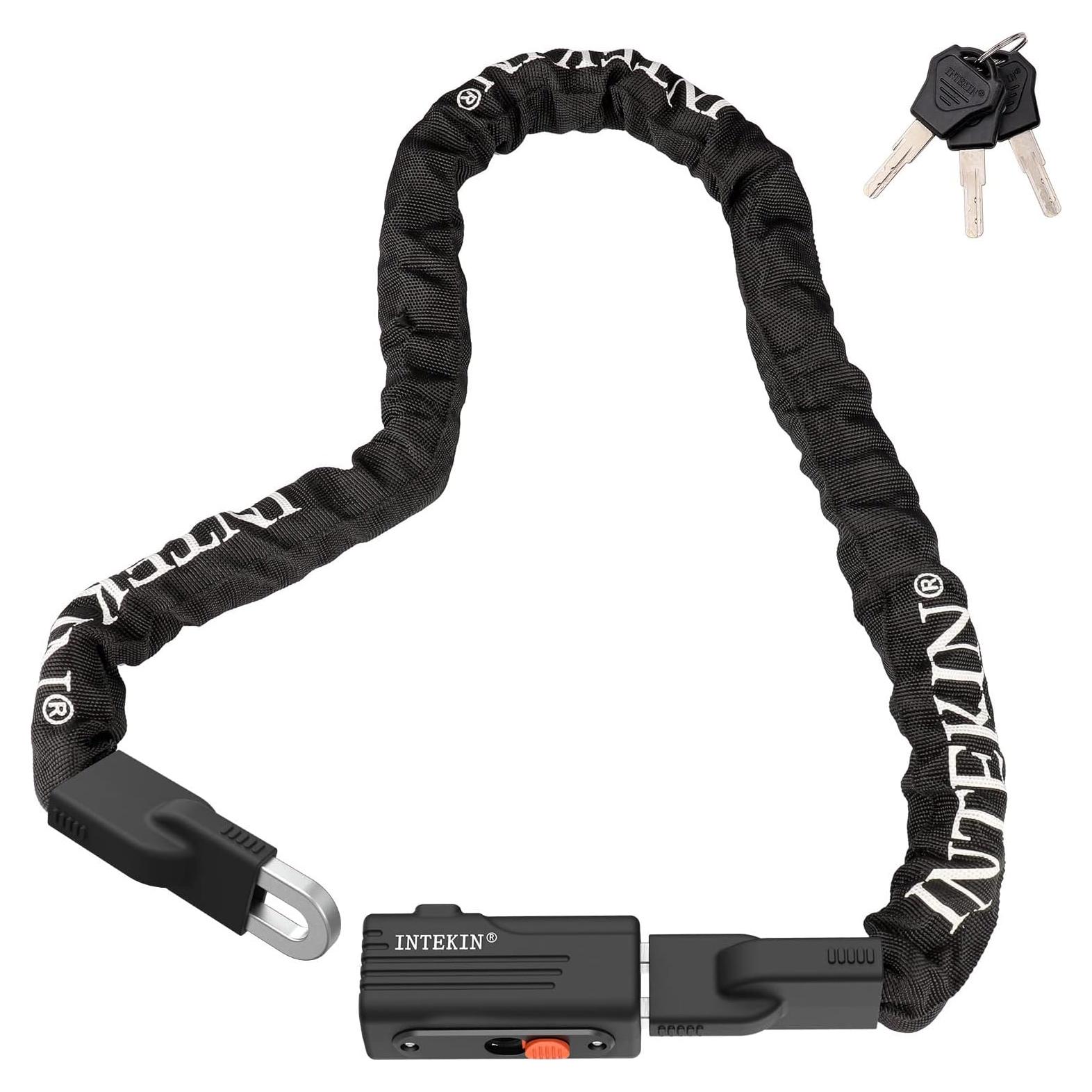 Candado de Cadena para Bicicleta INTEKIN 1.22m 8mm Alta Seguridad