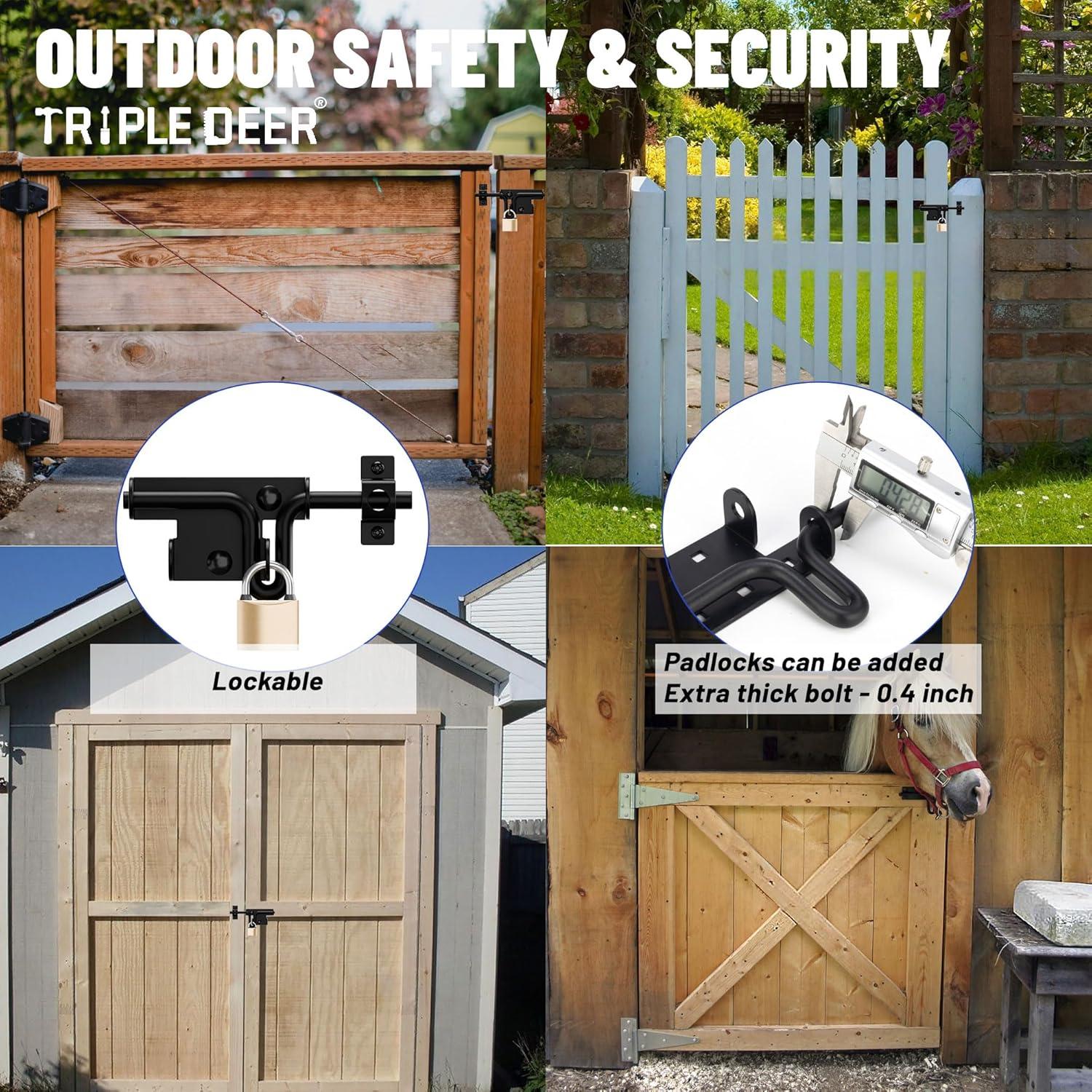 Pestillo Deslizante de Alta Resistencia TRIPLE DEER - 2 Paquetes